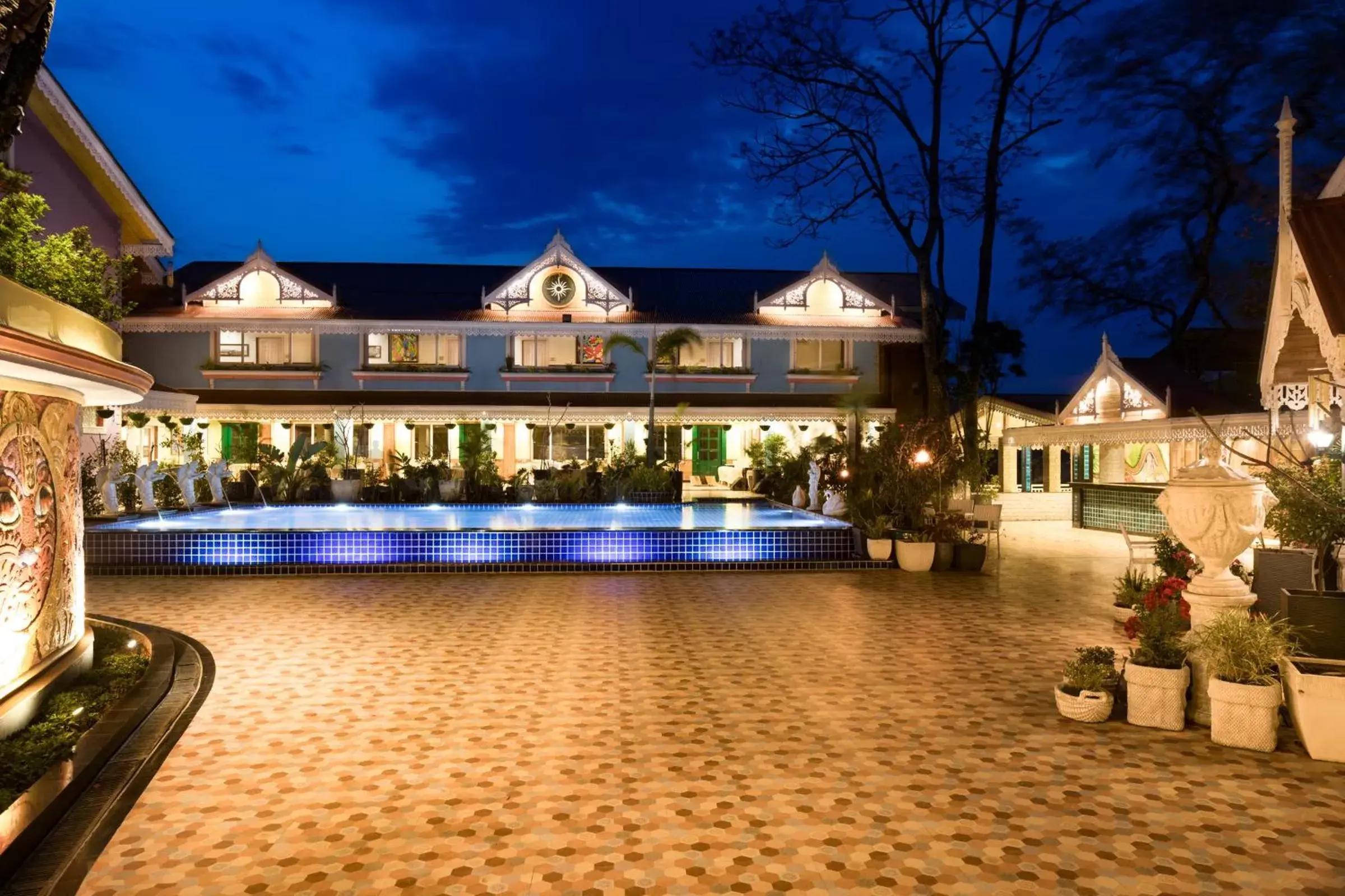 Pool view, Property Building in MAYFAIR Himalayan Spa Resort