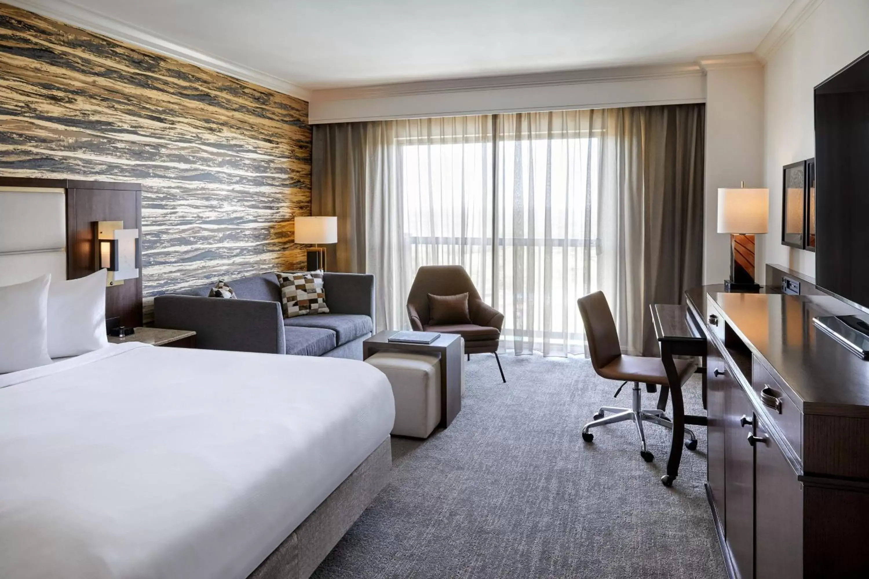 Deluxe King Room with Transfer Shower and Juliet Balcony - Mobility and Hearing Accessible in JW Marriott San Antonio Hill Country Resort & Spa Deluxe King Room with Transfer Shower and Juliet Balcony - Mobility and Hearing Accessible in JW Marriott San Antonio Hill Country Resort & Spa