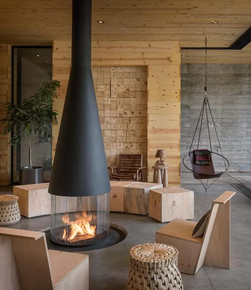 Seating area in AutoCamp Yosemite