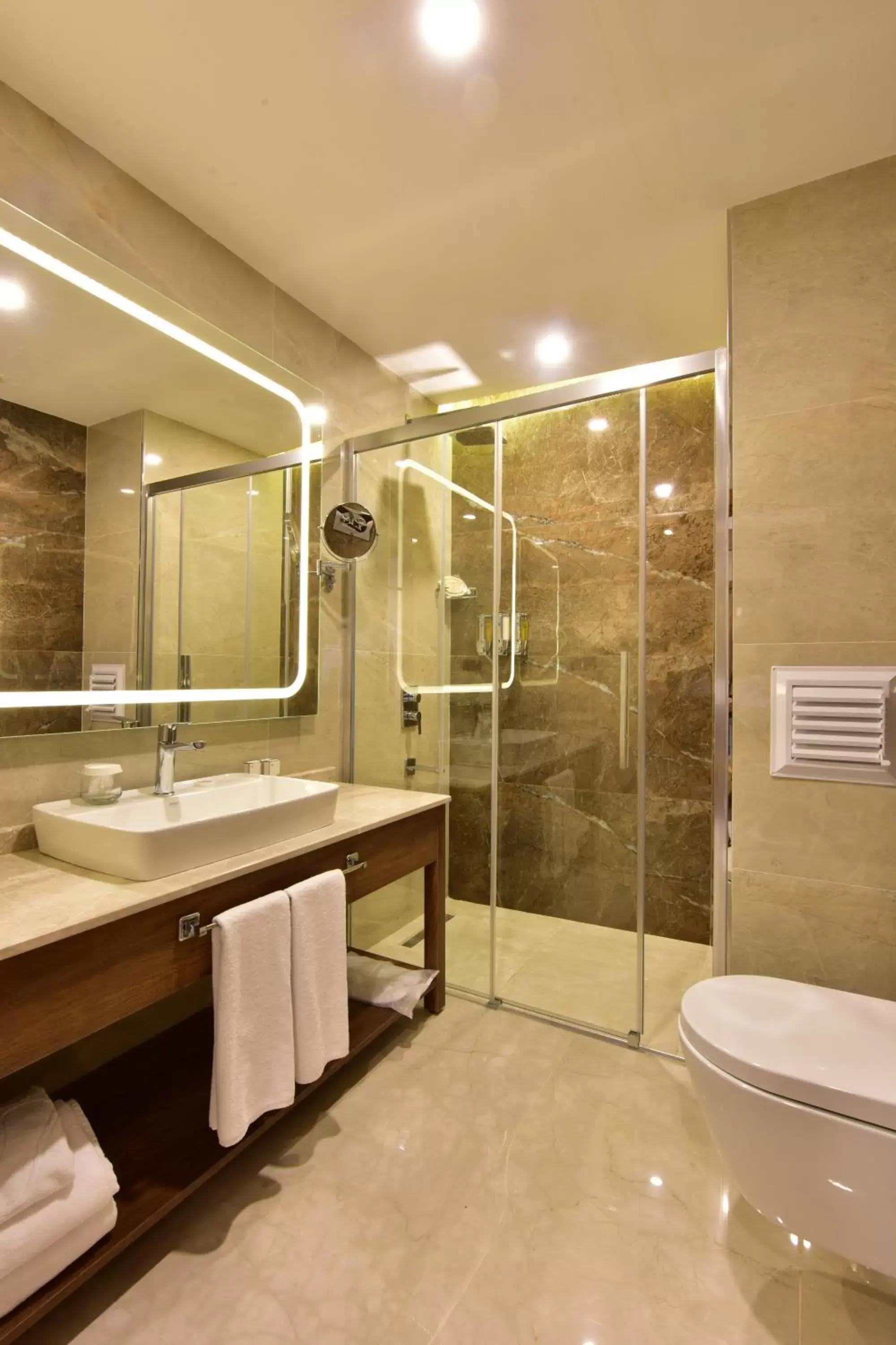Shower, Bathroom in Vespia Hotel