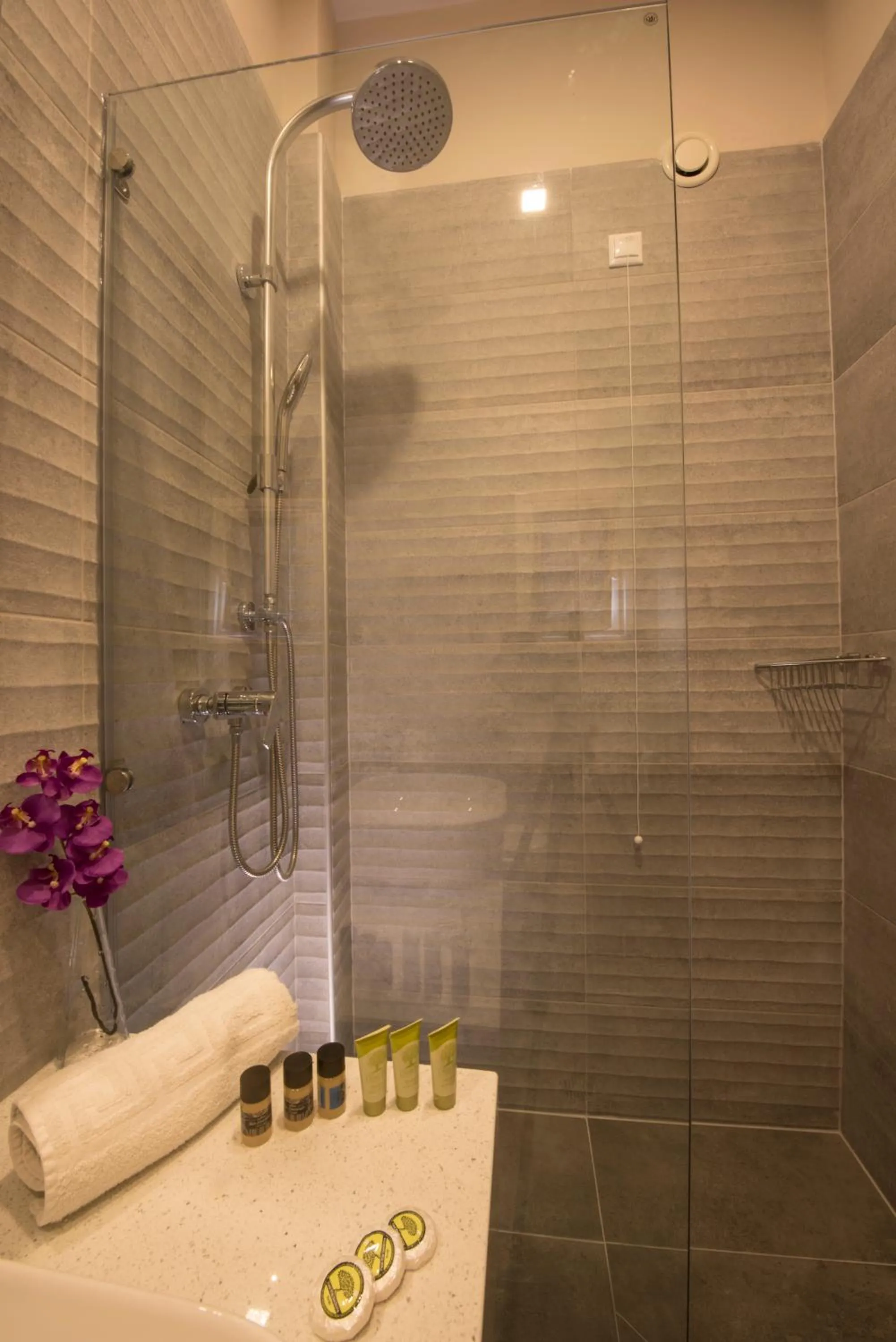 Shower in Filoxenia Hotel