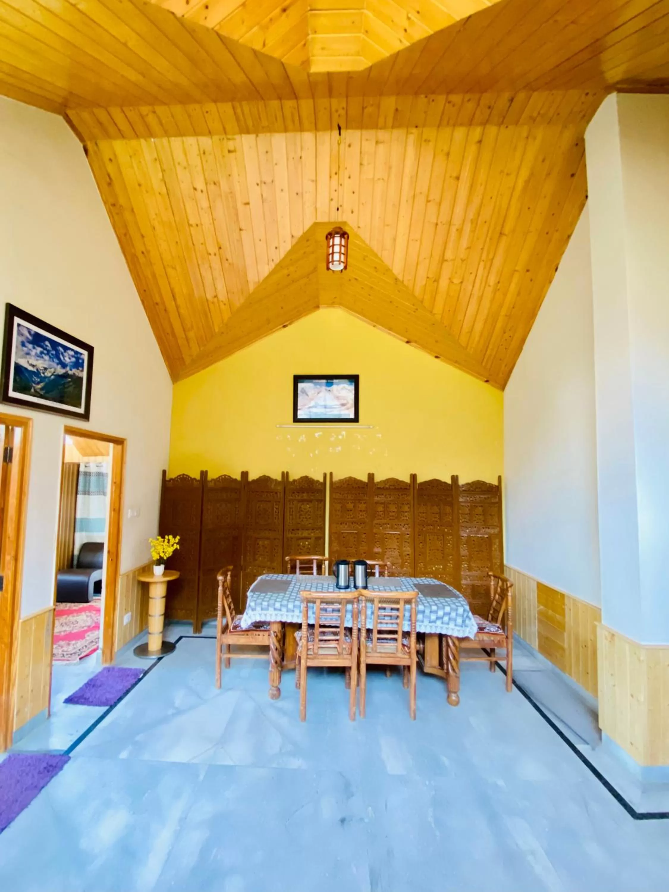 Dining area in Sai Cottage Shimla