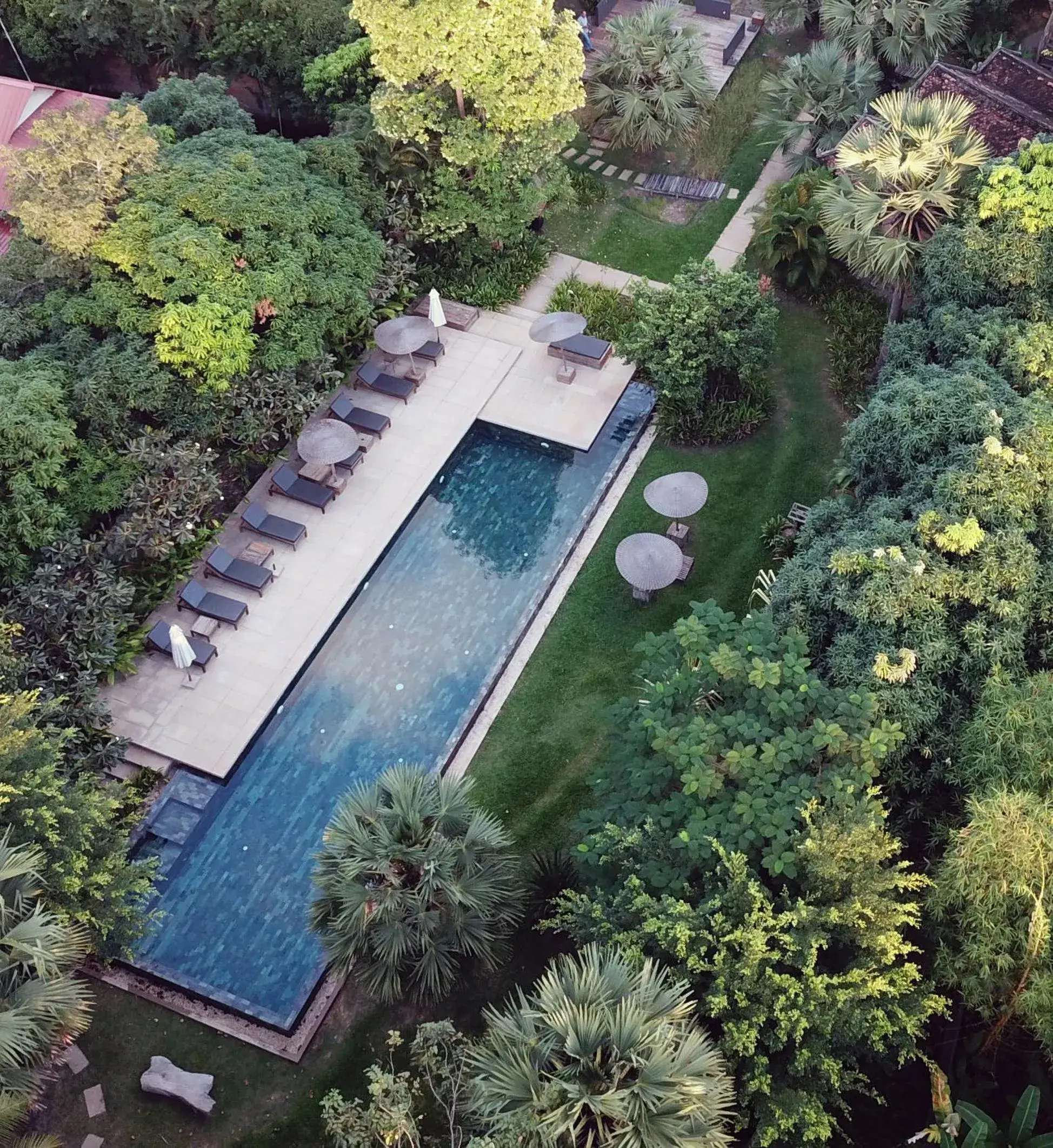 Swimming pool, Bird's-eye View in Sala Lodges