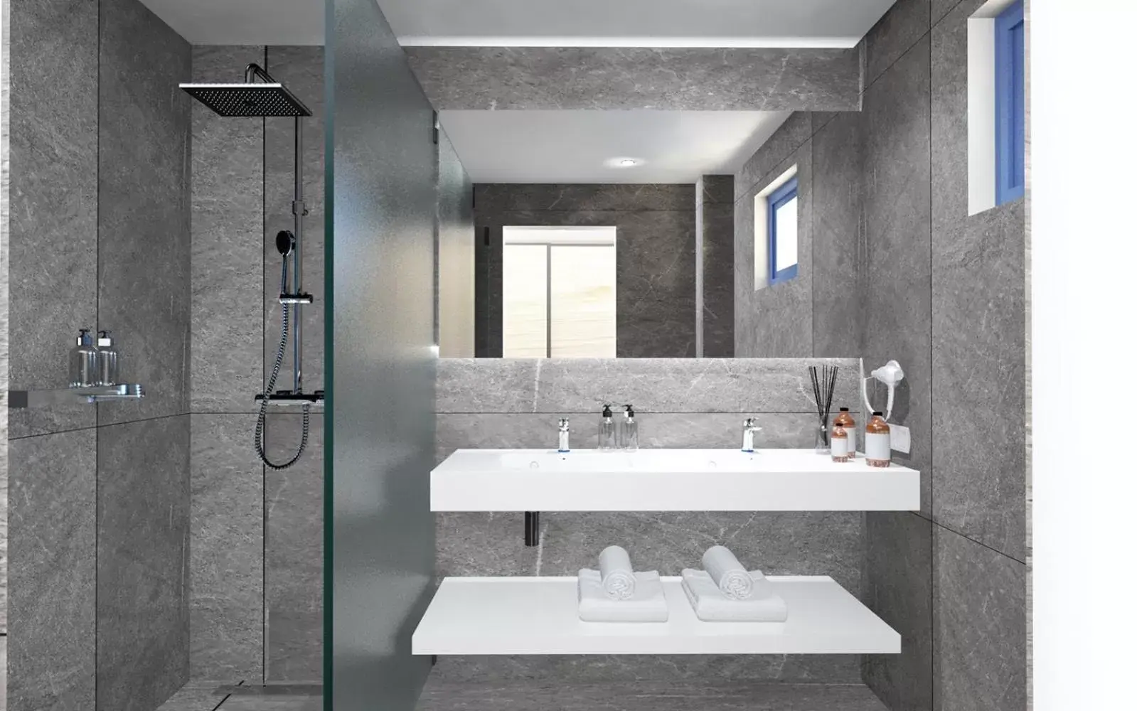 Shower, Bathroom in The Aeolos Beach Hotel
