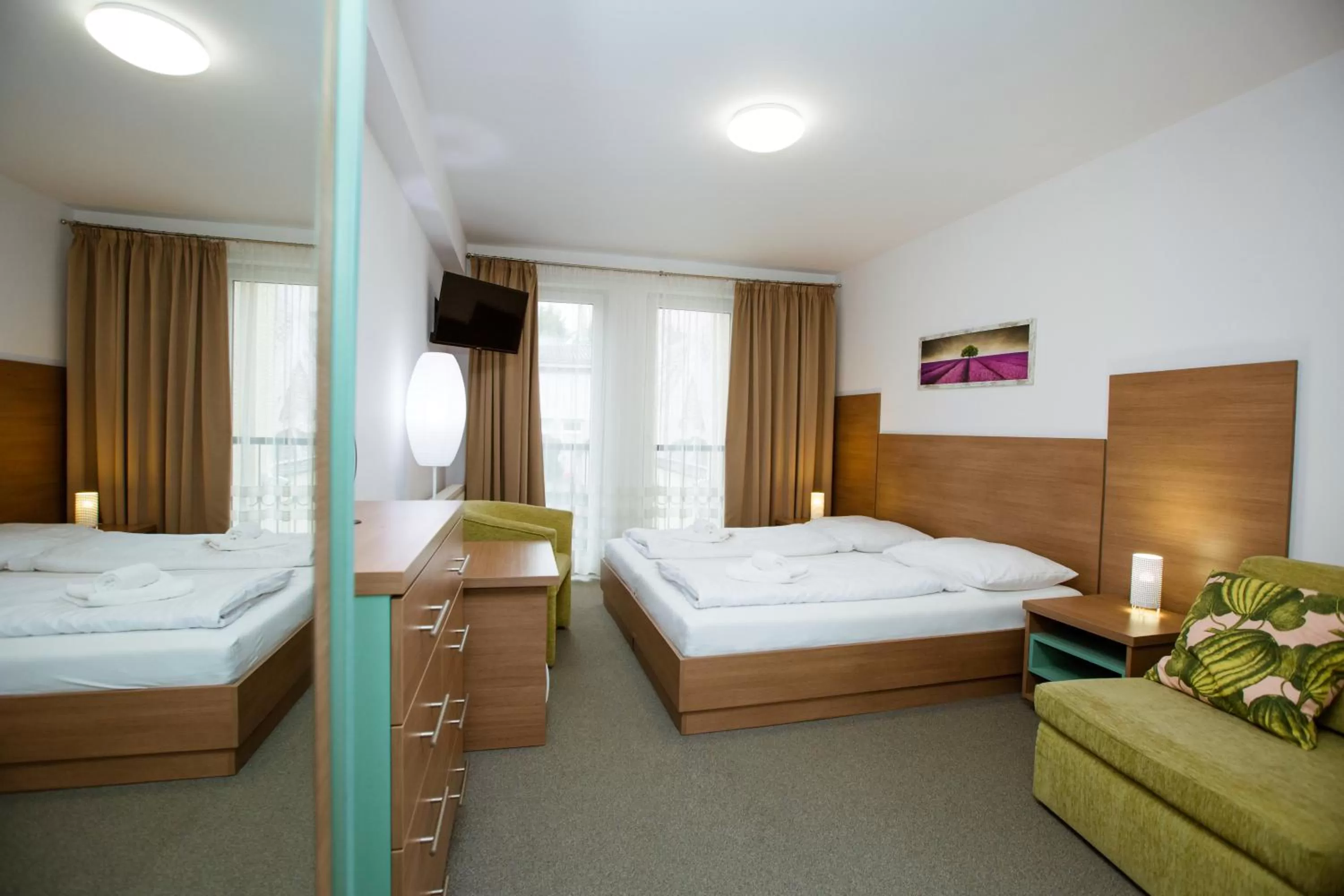 Bedroom, Bed in Hotel Litovel