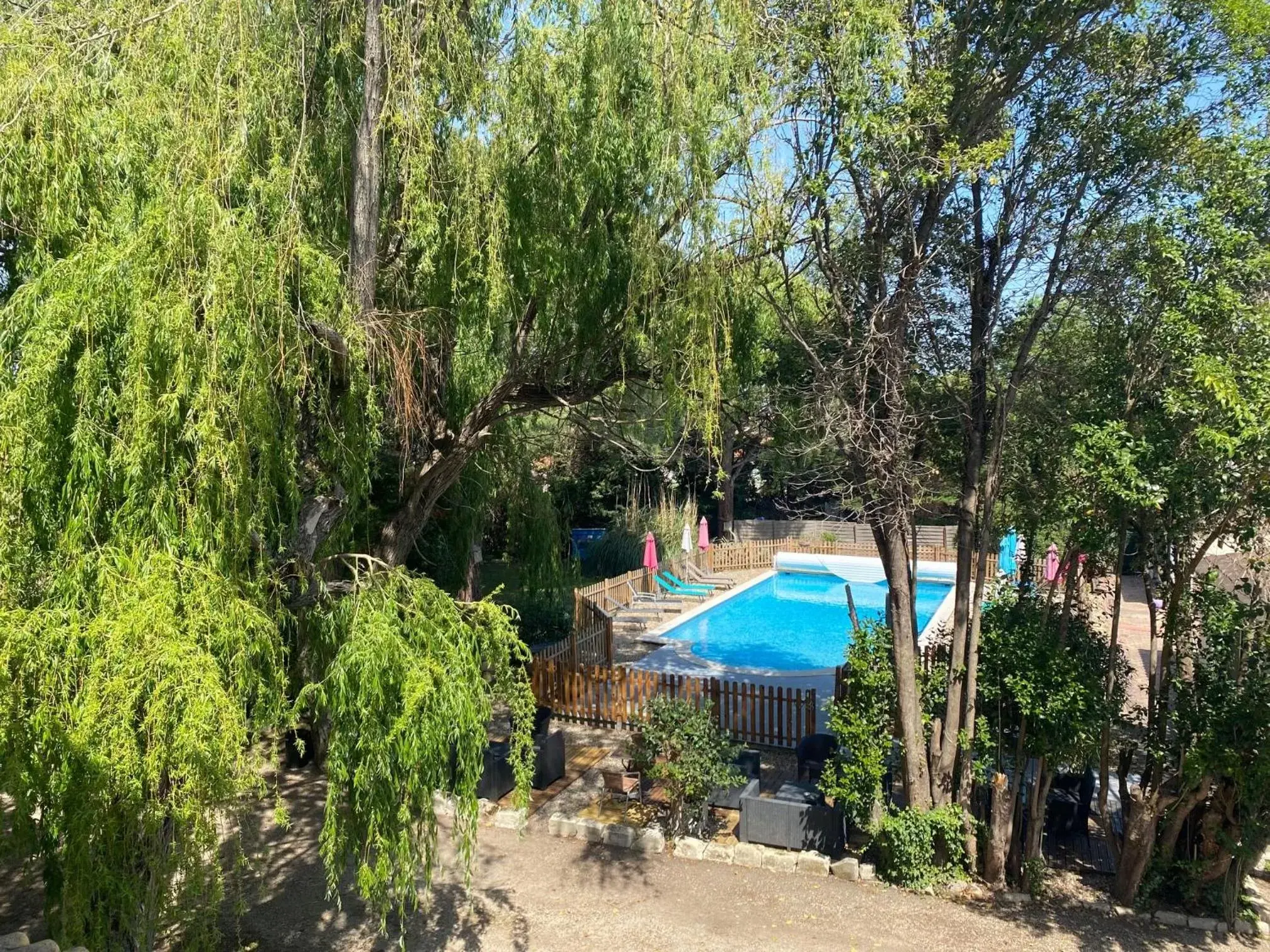 View (from property/room), Pool View in Hostellerie De La Source