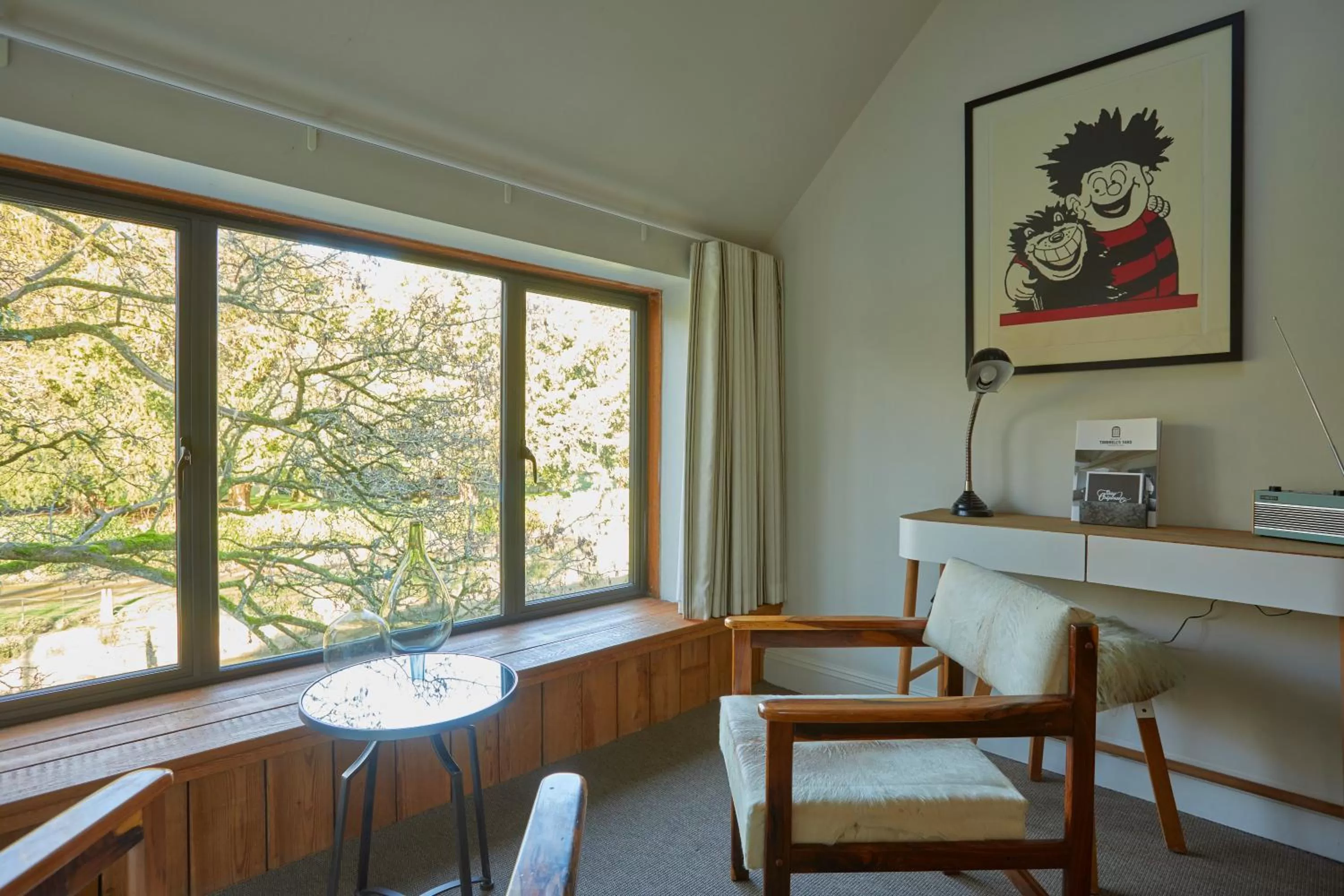 Seating area in Timbrell's Yard