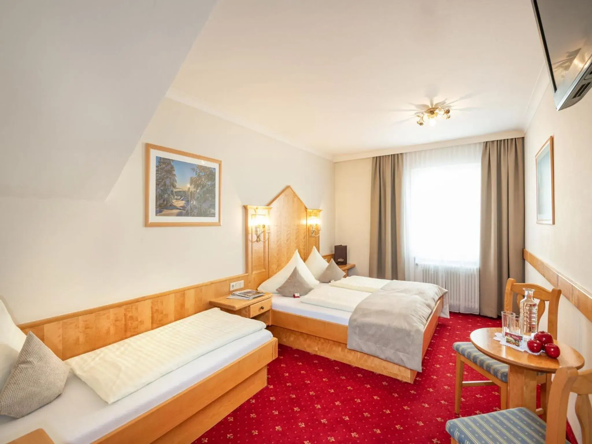 Bed in Hotel Stegerbräu