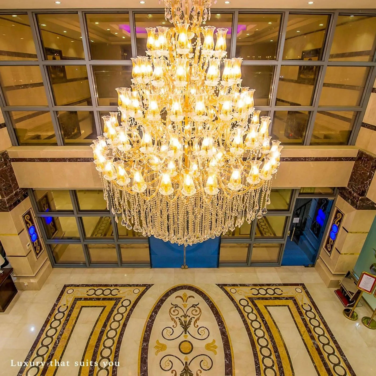 Inner courtyard view in Crown Town Hotel