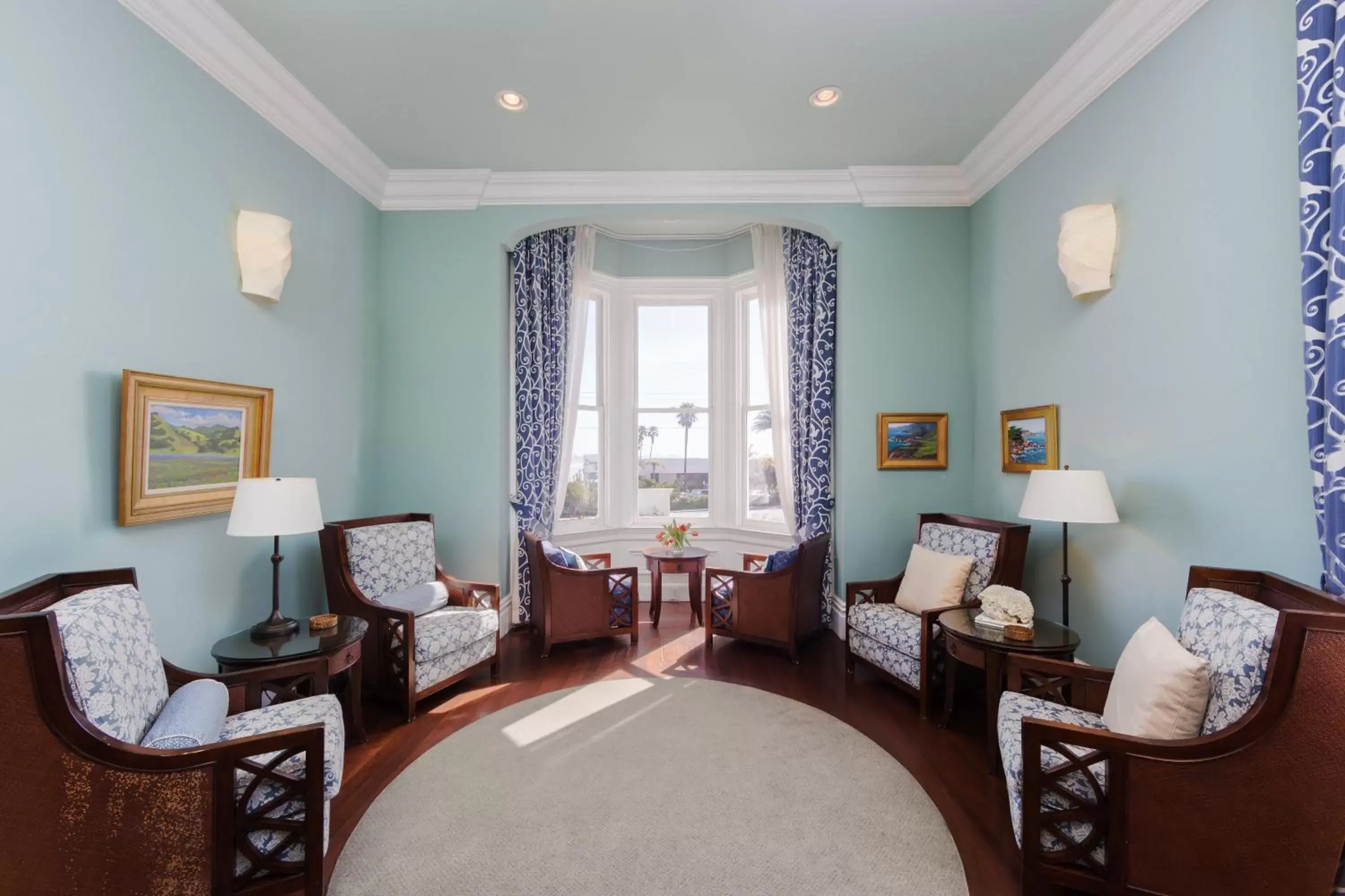 Living room in West Cliff Inn, A Four Sisters Inn Living room in West Cliff Inn, A Four Sisters Inn