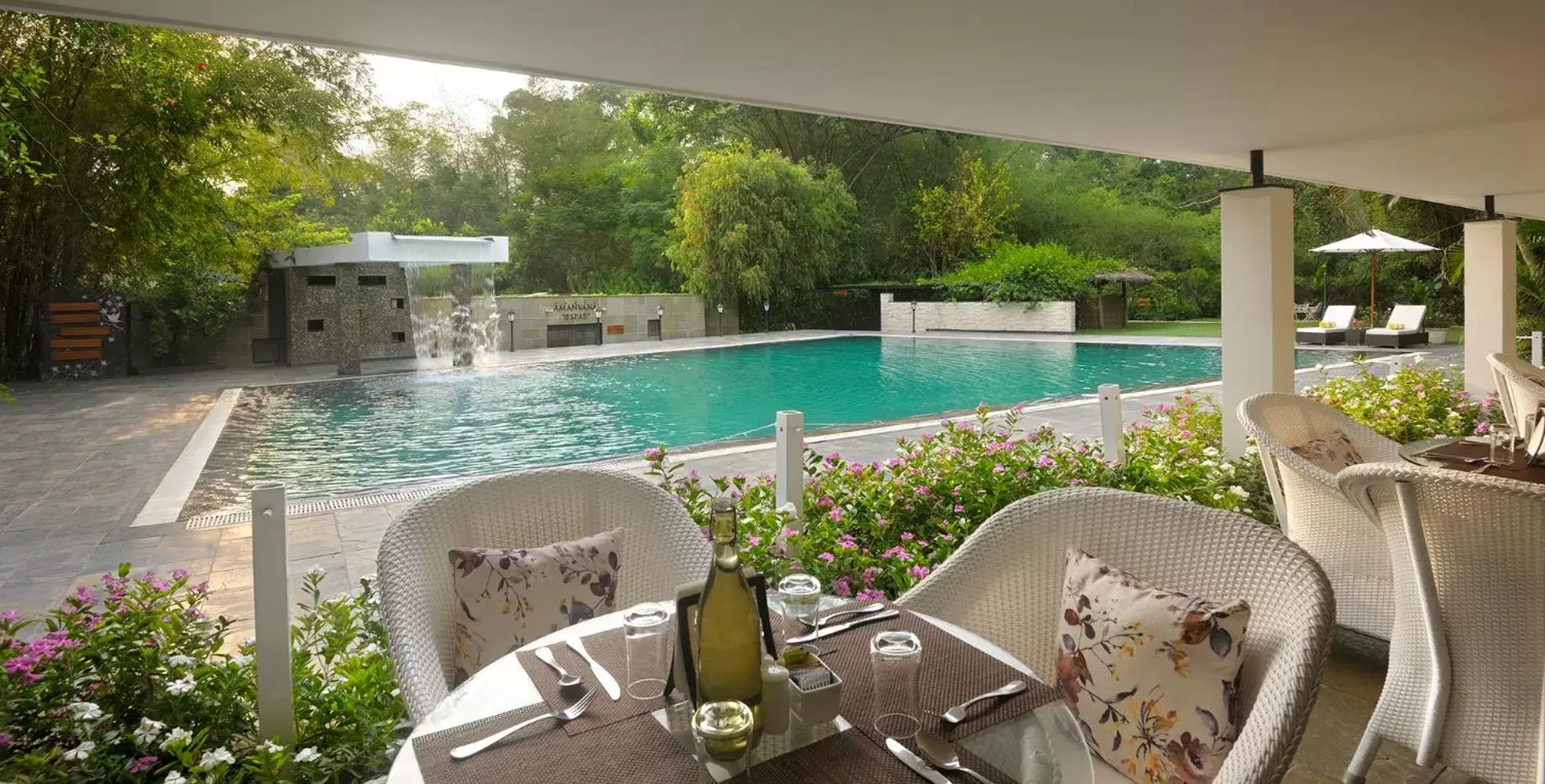 Restaurant/places to eat, Swimming Pool in Amanvana Spa Resort, Coorg