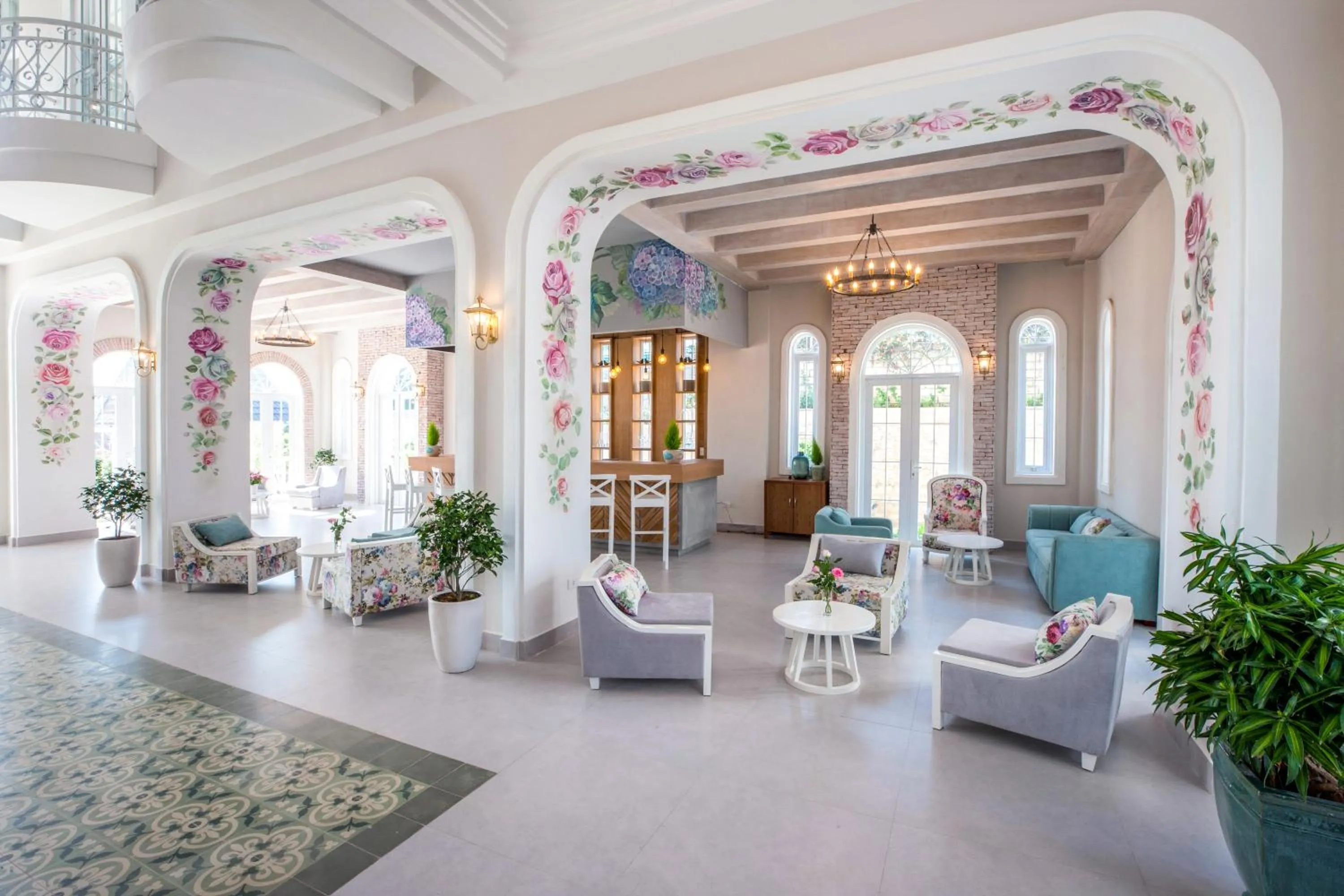 Lobby or reception in Dalat De Charme Village