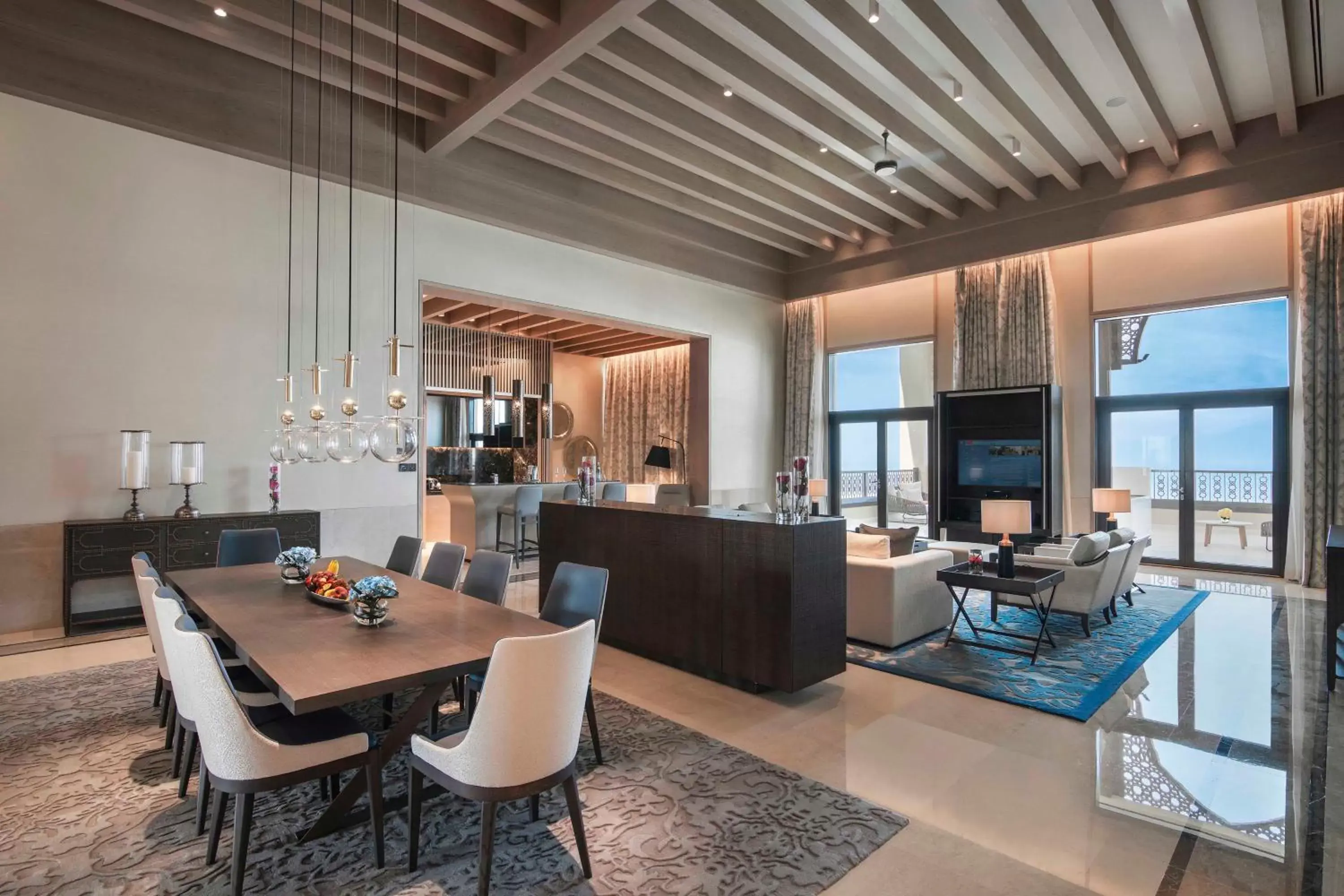 Seating area, Dining Area in Saadiyat Rotana Resort and Villas