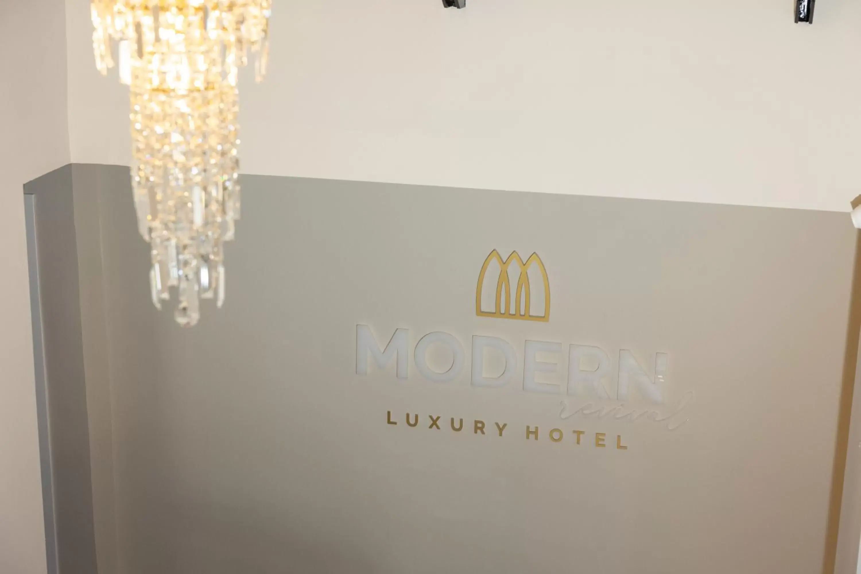 Property Logo/Sign in Modern Revival Luxury Hotel