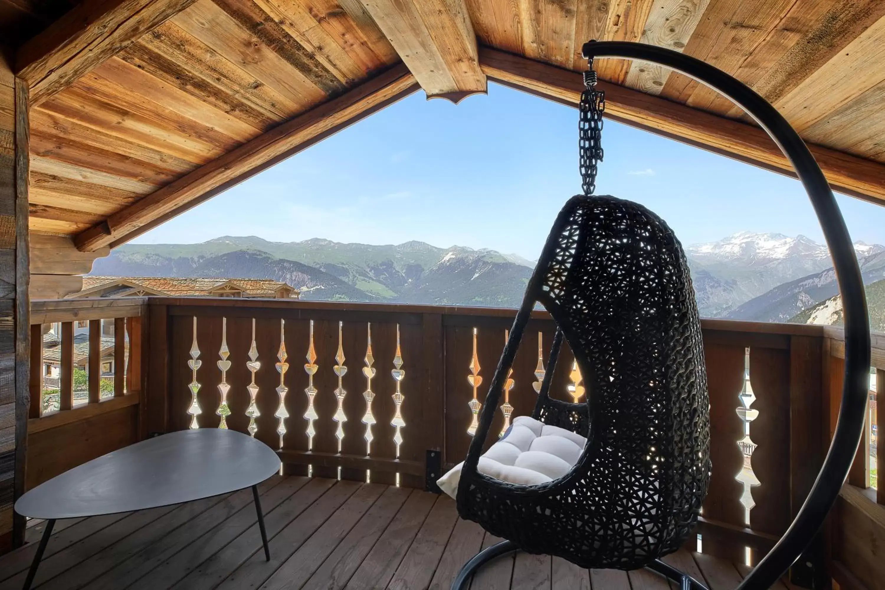 Balcony/Terrace, Mountain View in Six Senses Residences & Spa Courchevel