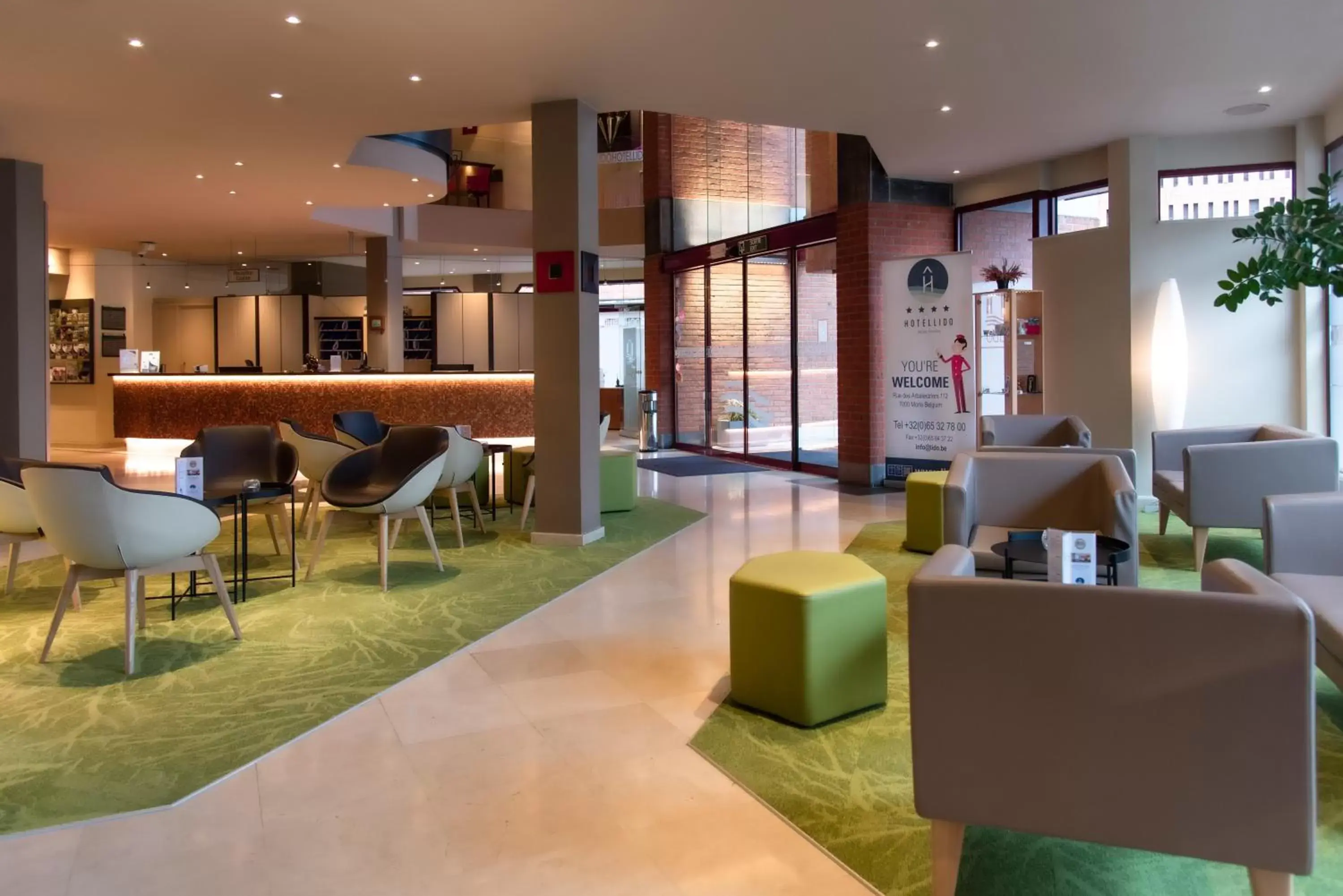 Lobby or reception, Lounge/Bar in Hotel Lido **** Mons Centre