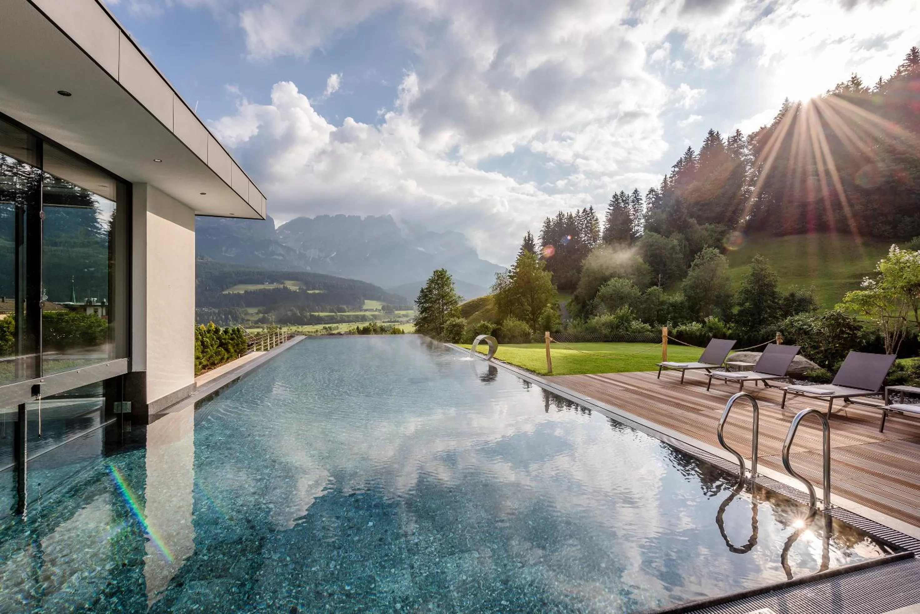 Open Air Bath in Hotel Der Bär