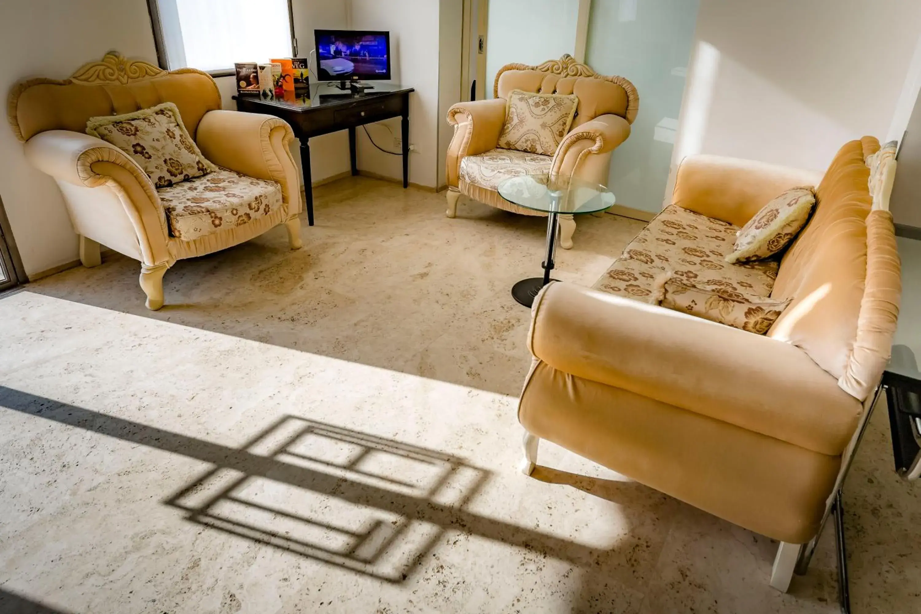 Communal lounge/ TV room, Seating Area in Hotel Trieste