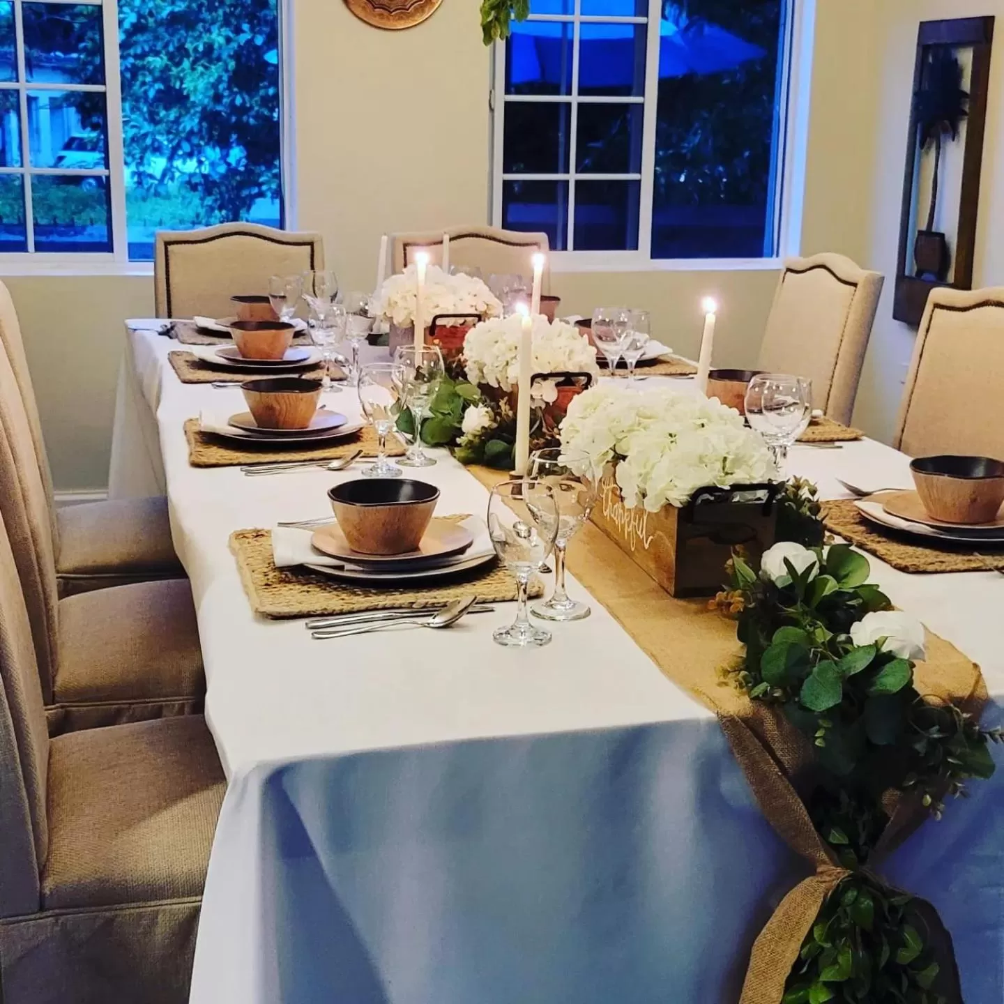 Dinner in Blue Paloma Bed & Breakfast