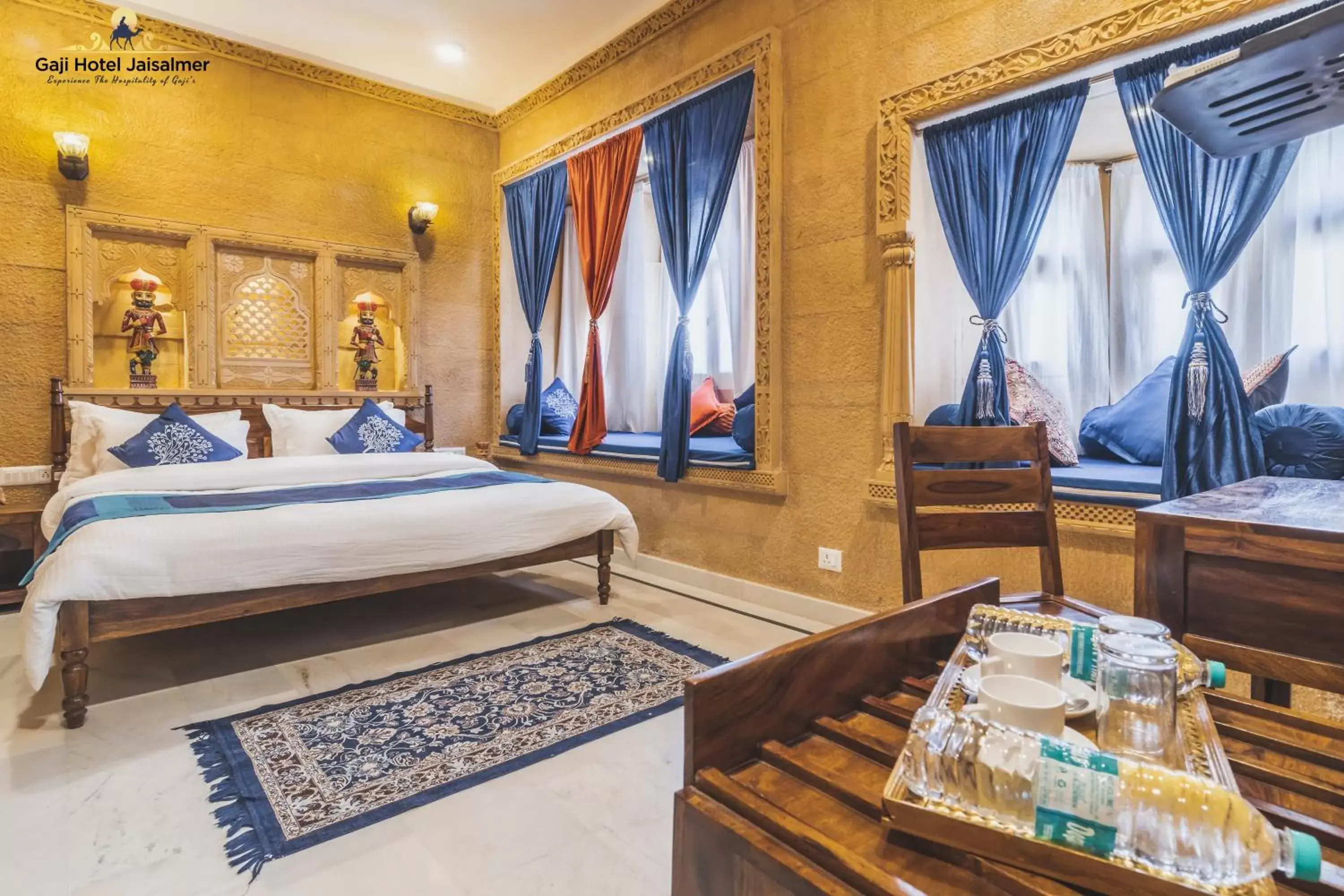 Bedroom, Bed in Gaji Hotel Jaisalmer