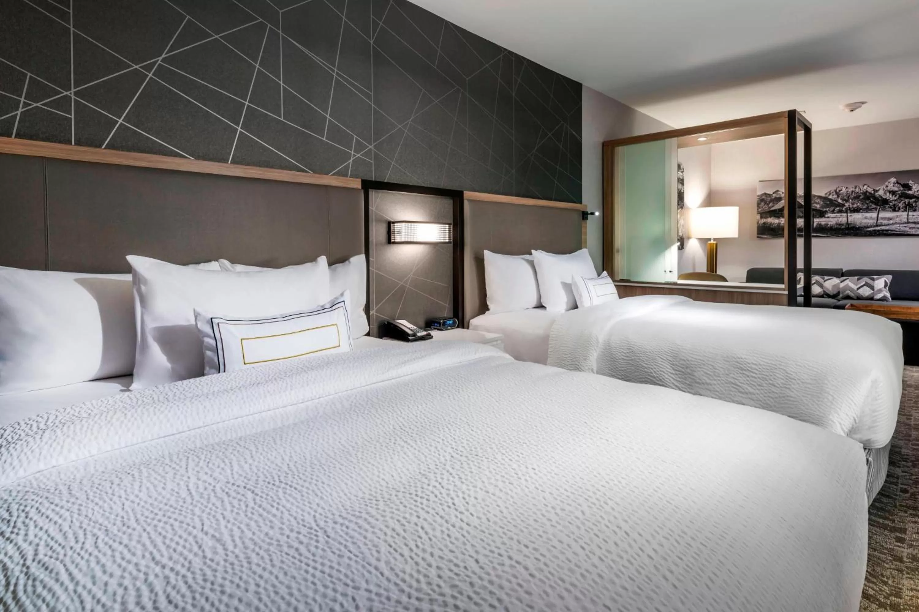 Suite with Two Queen Beds and Sofa Bed - Hearing Accessible in SpringHill Suites by Marriott Jackson Hole