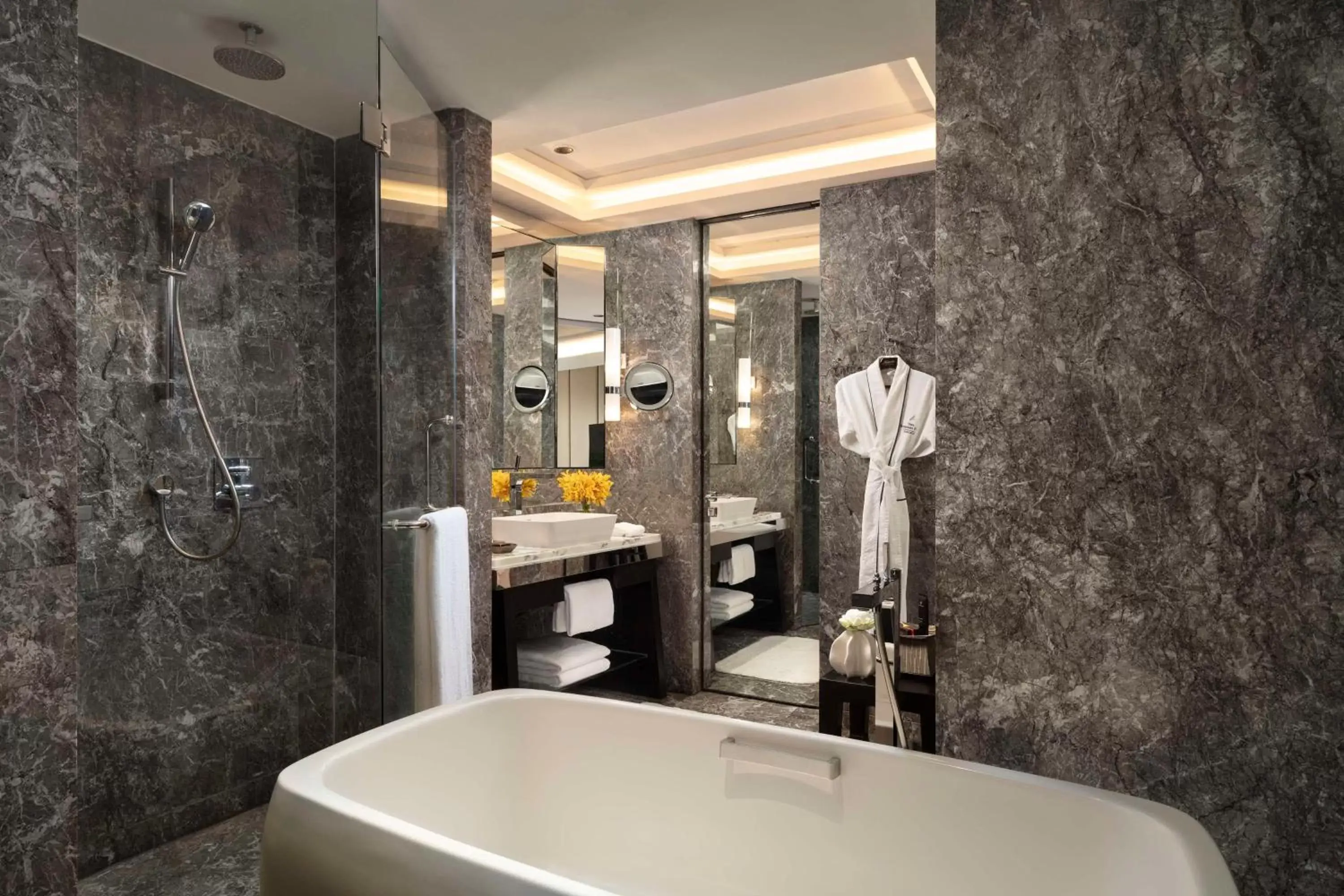 Bedroom, Bathroom in Siam Kempinski Hotel Bangkok - SHA Extra Plus Certified