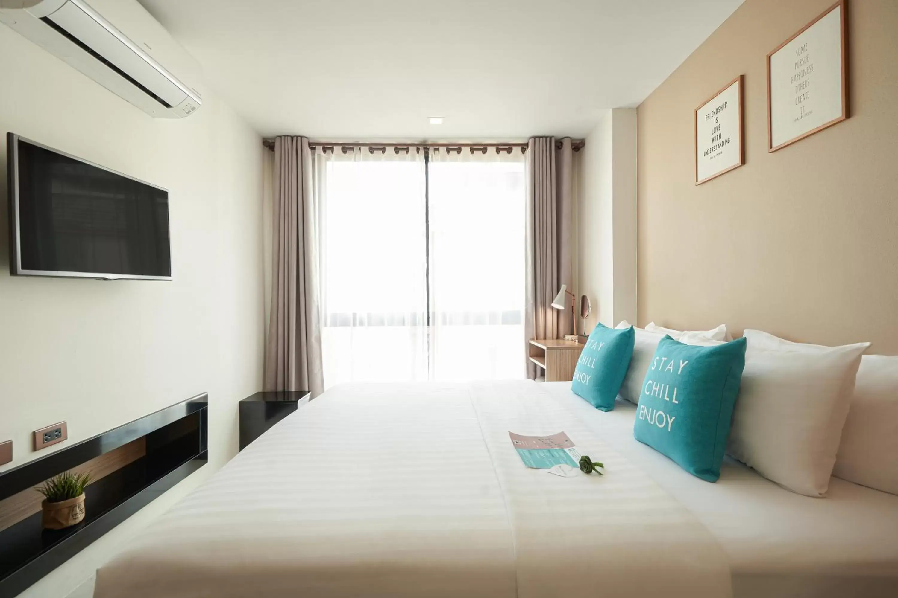 Bed in Cross Vibe Chiang Mai Decem Nimman Hotel - formerly X2 Vibe Chiang Mai Decem - SHA Extra Plus