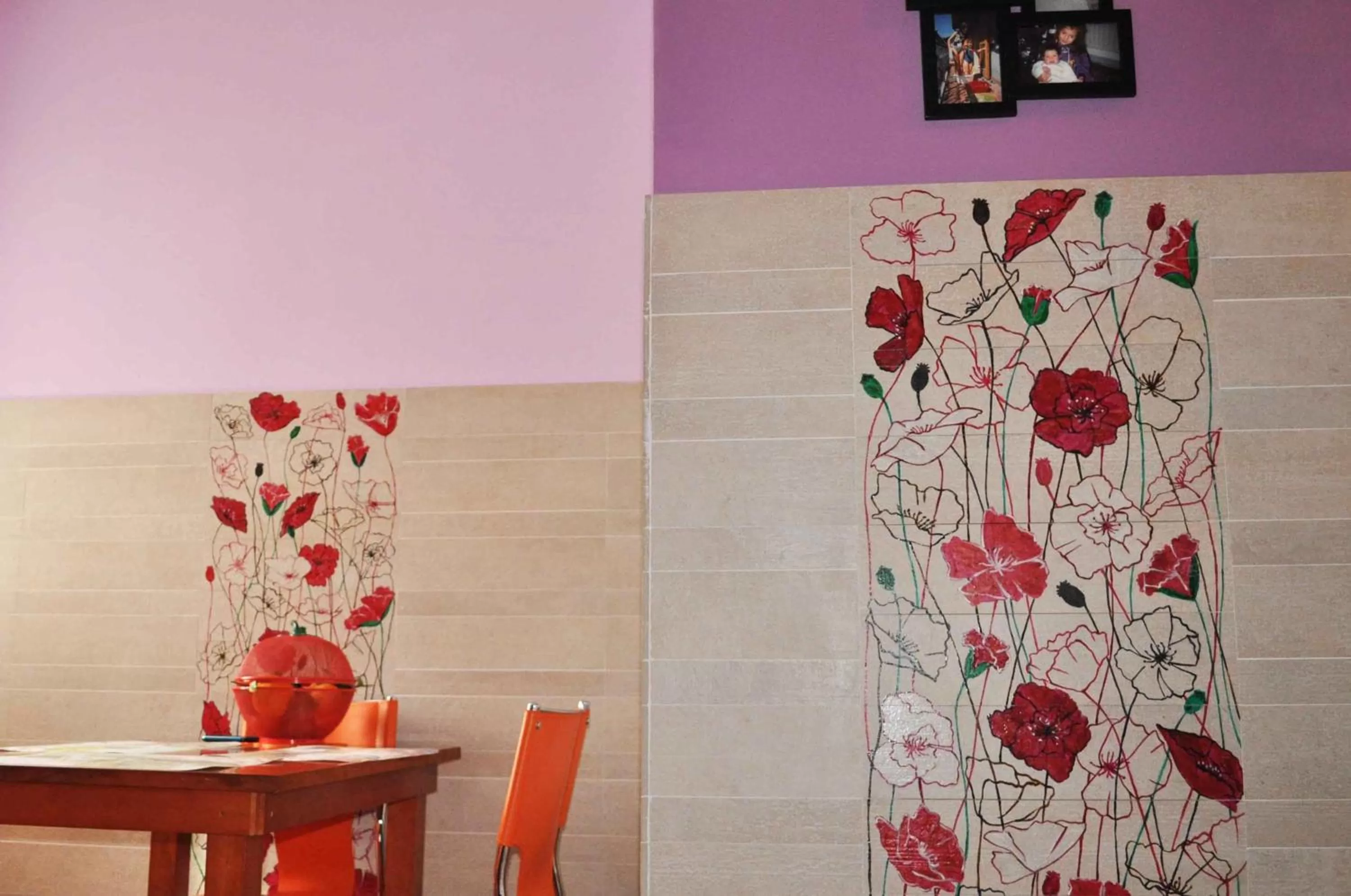 Communal kitchen in B&B La Casa d'Artista