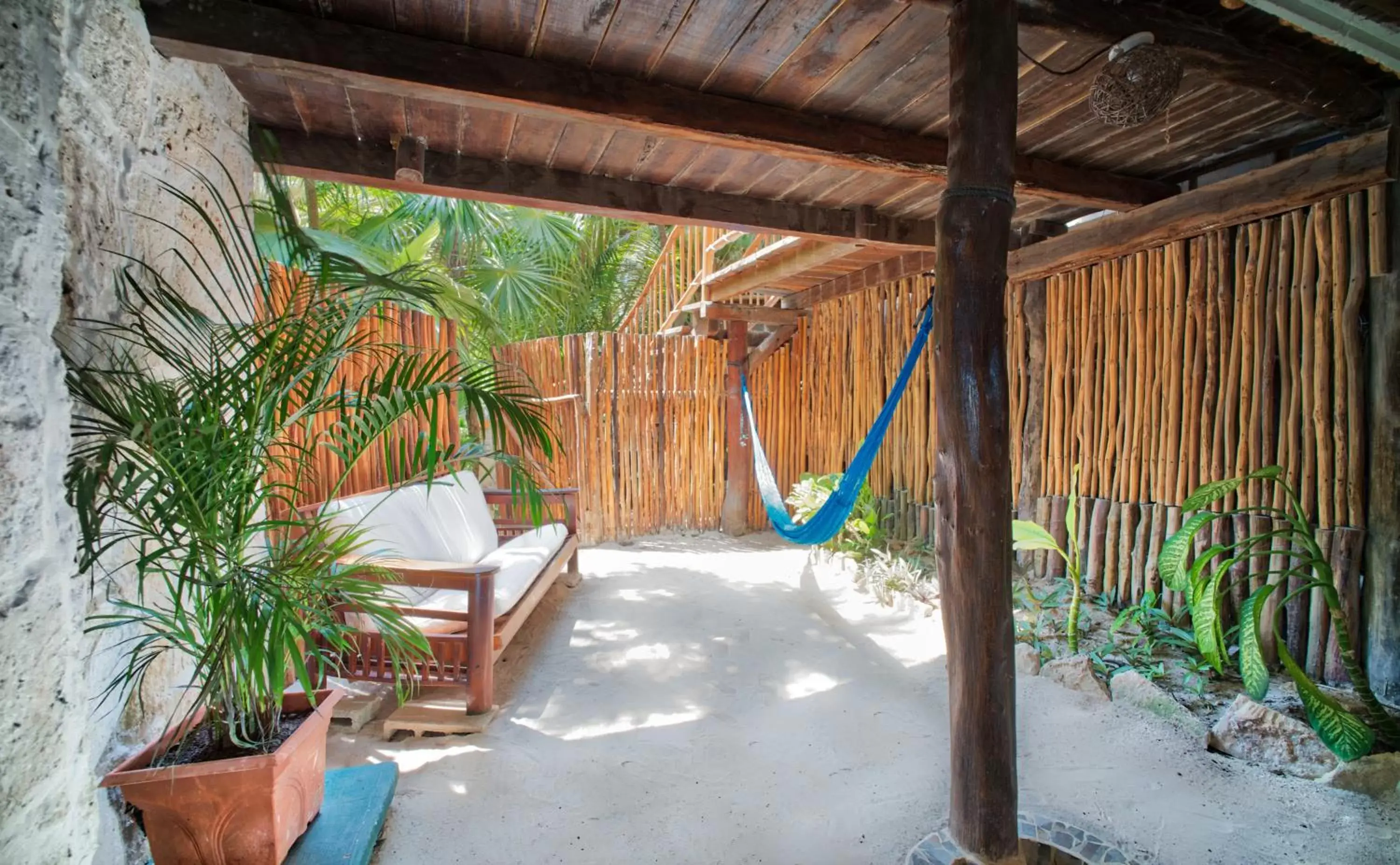 Patio in Playa Canek Beachfront Eco Hotel