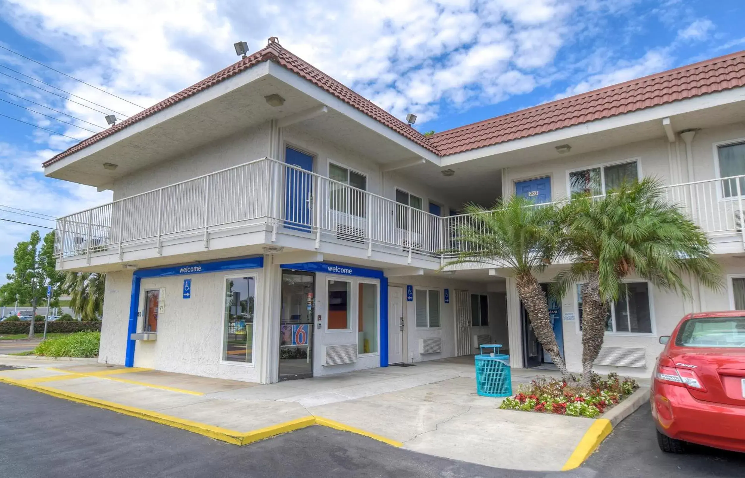 Facade/entrance, Property Building in Motel 6-Costa Mesa, CA