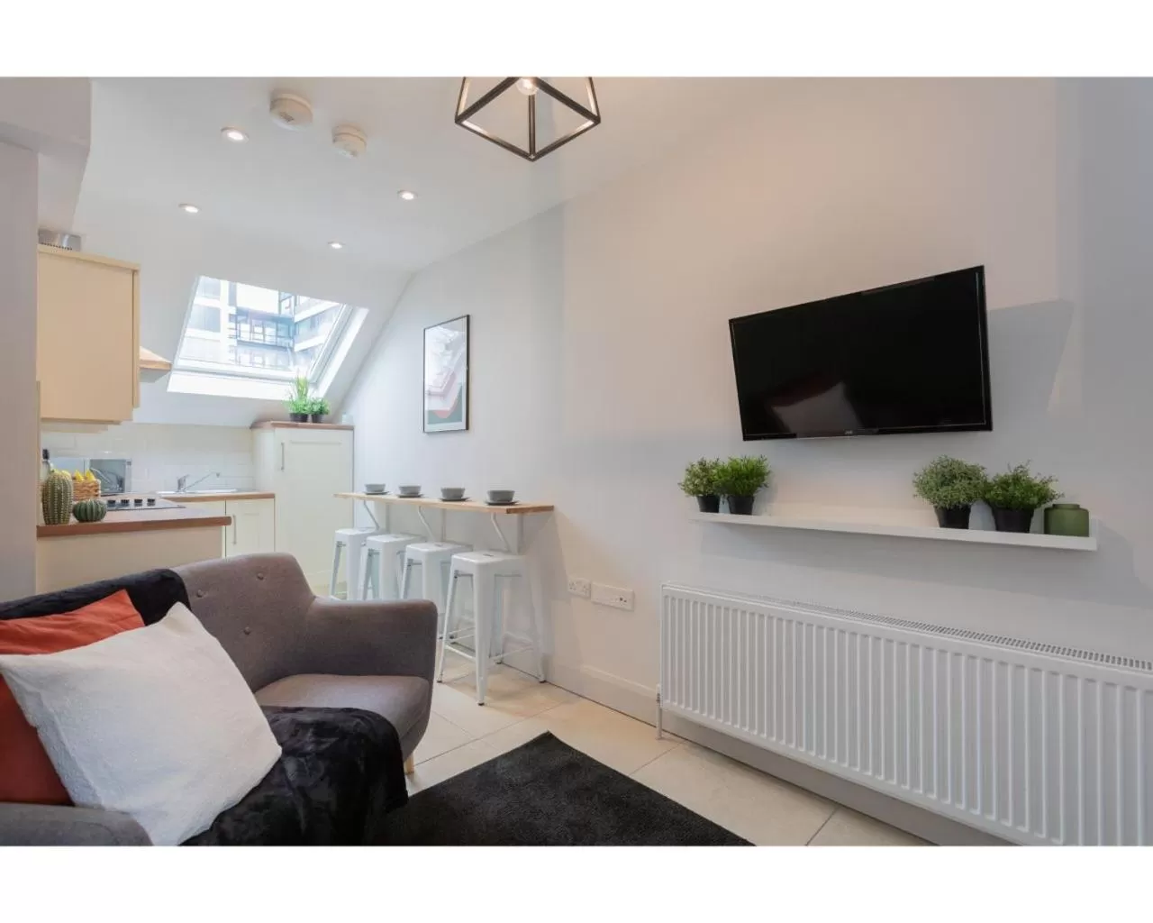 Living room, TV/Entertainment Center in Central Belfast Apartments Camden Street