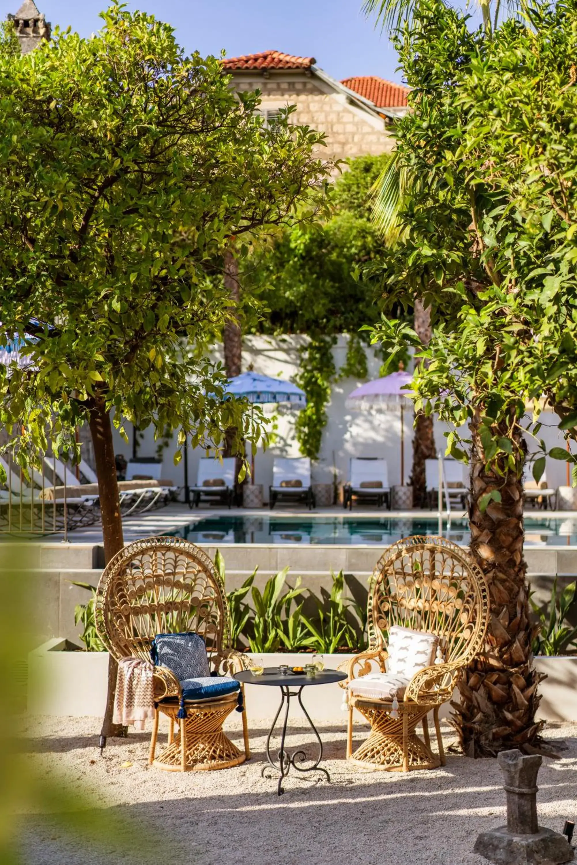 Pool view in Hotel Supetar