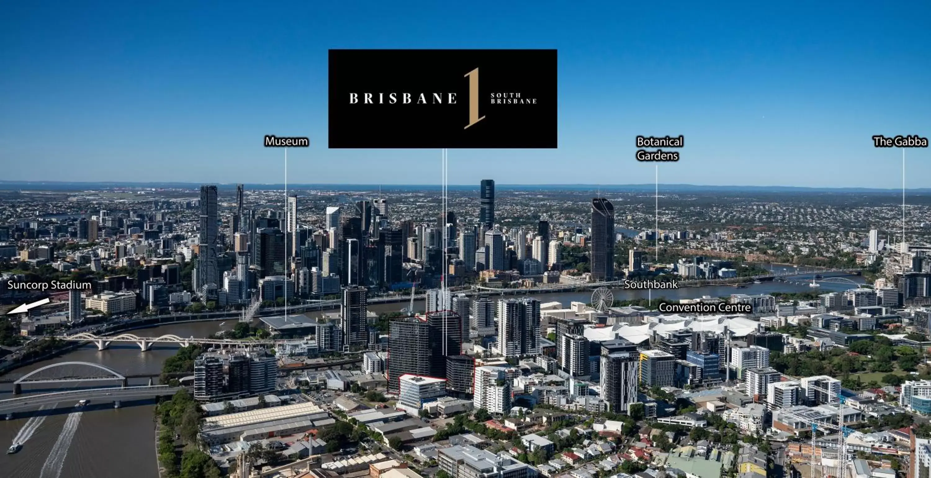 City view, Bird's-eye View in Brisbane One Apartments by CLLIX