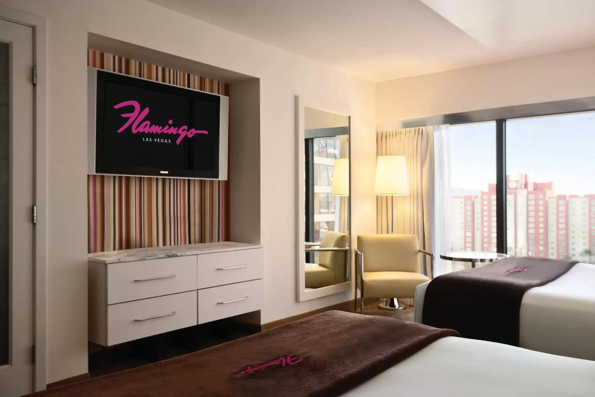 Bedroom, TV/Entertainment Center in Flamingo Las Vegas Hotel & Casino