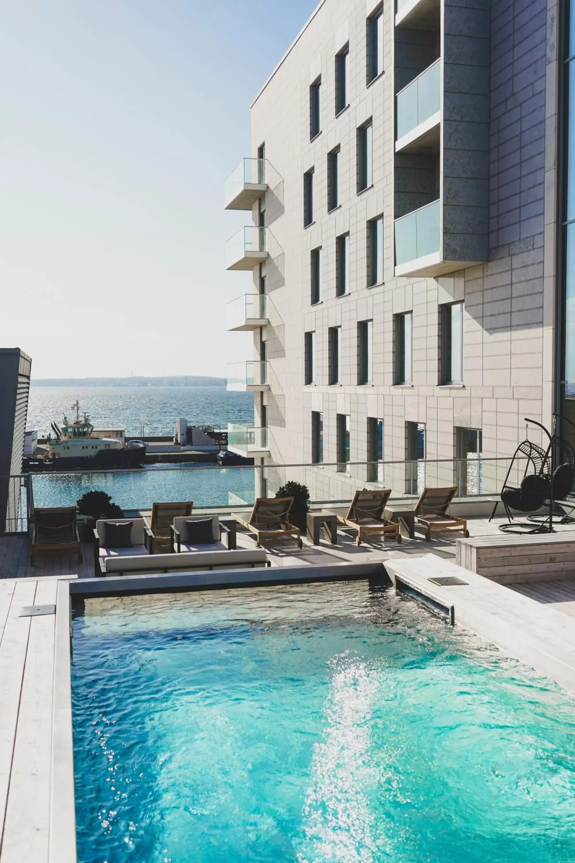 Pool view in Clarion Hotel Sea U Pool view in Clarion Hotel Sea U