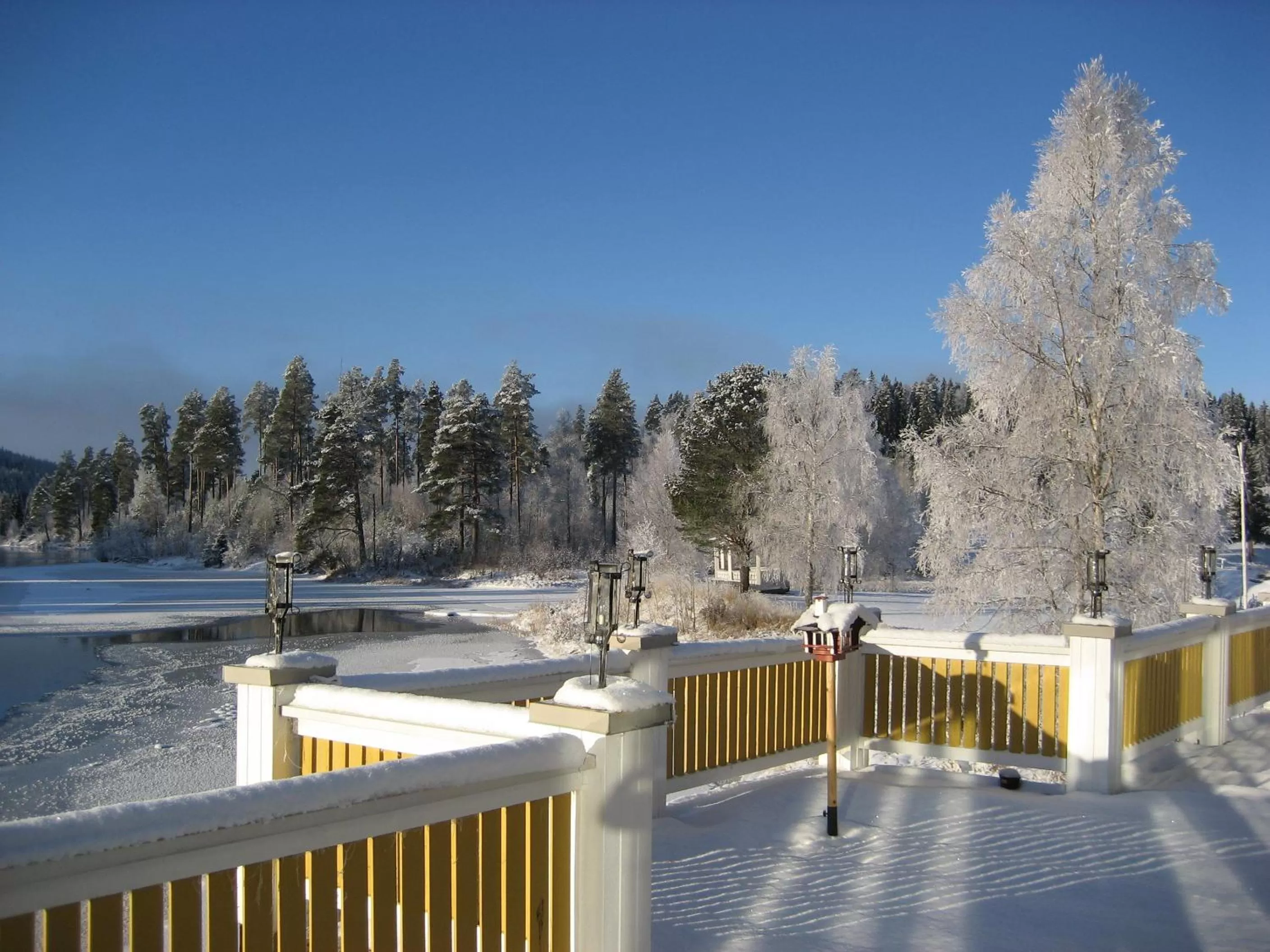 View (from property/room), Winter in Värdshuset Lugnet