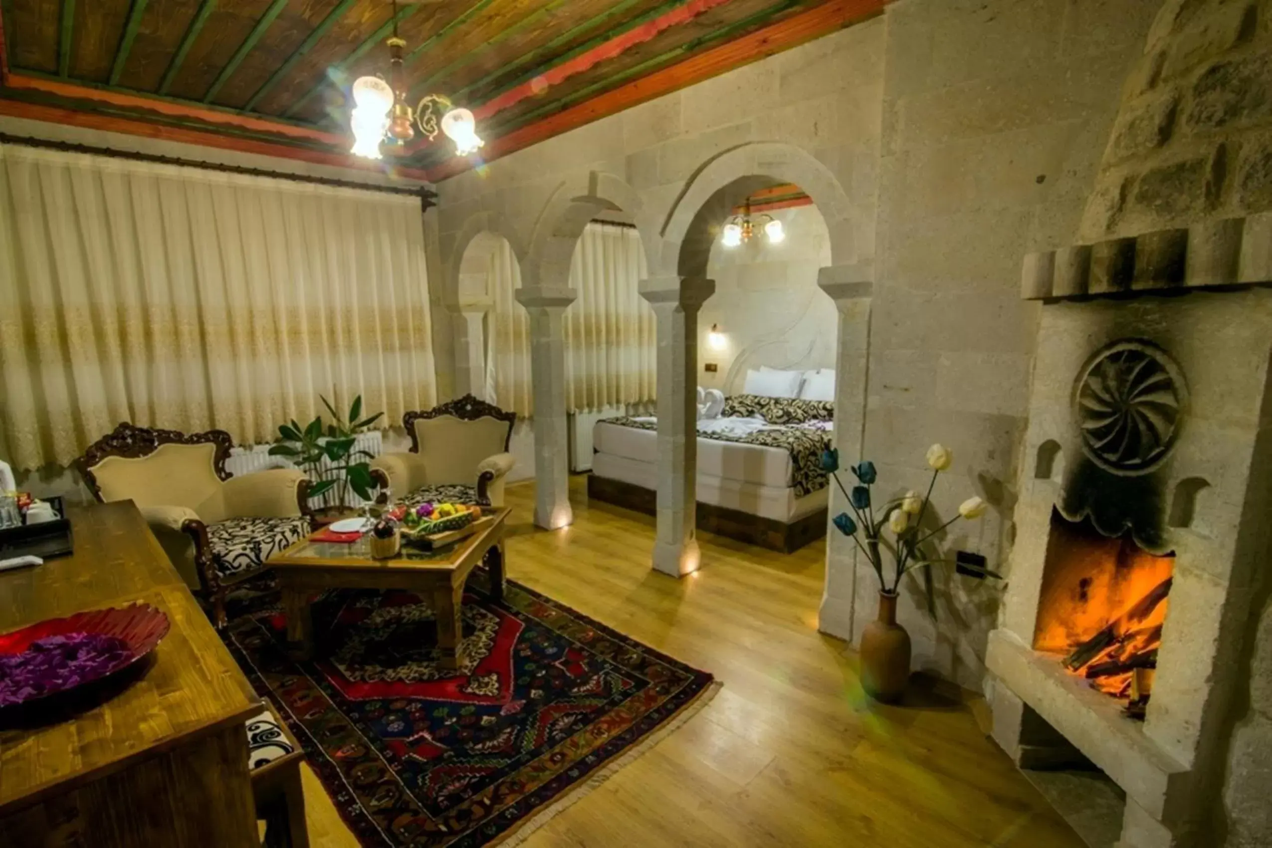 Photo of the whole room, Seating Area in Historical Goreme House