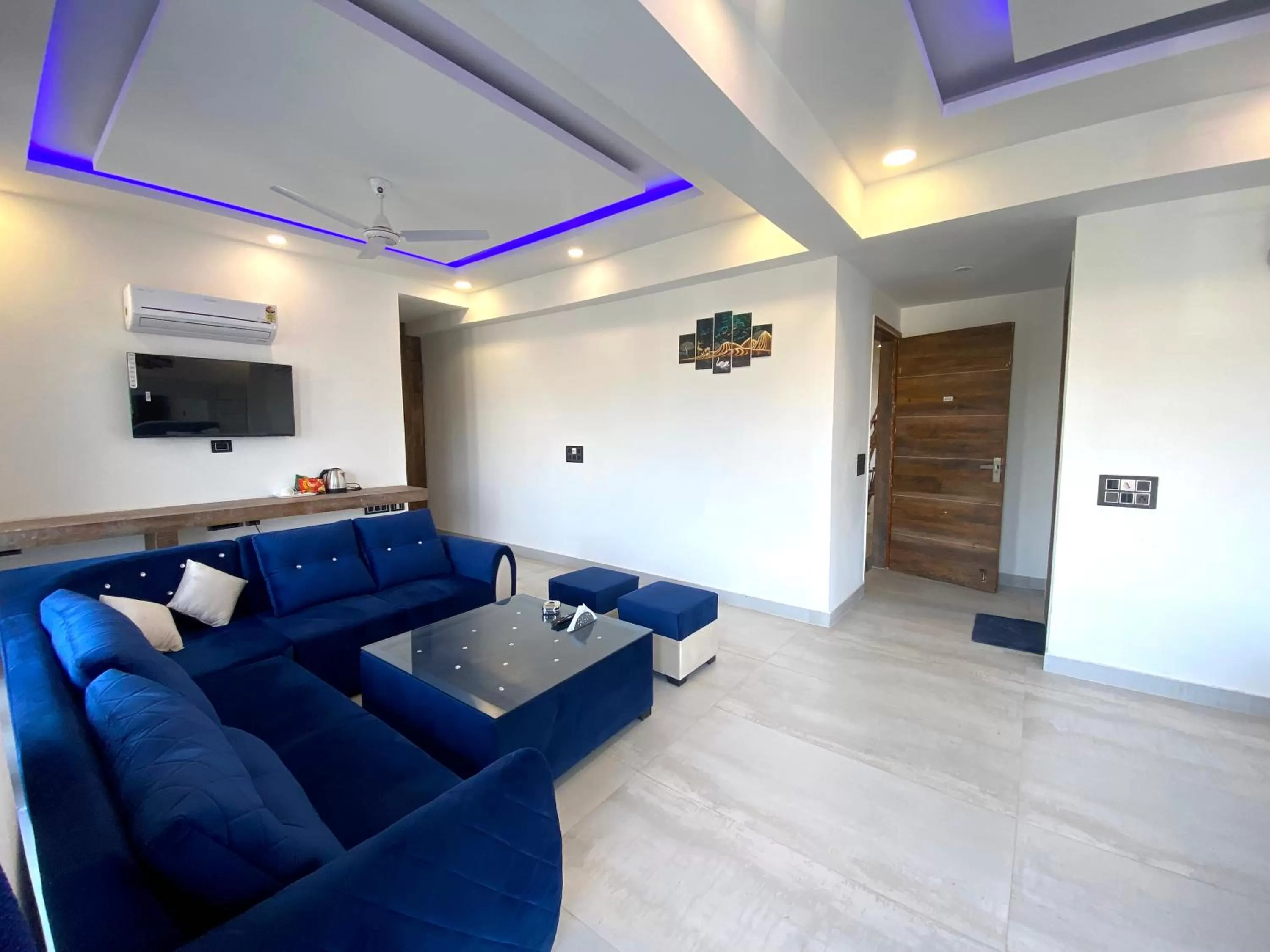 Living room, Seating Area in The Metro Stay By F9 Hotels-Near Sector 18 Metro Station Noida