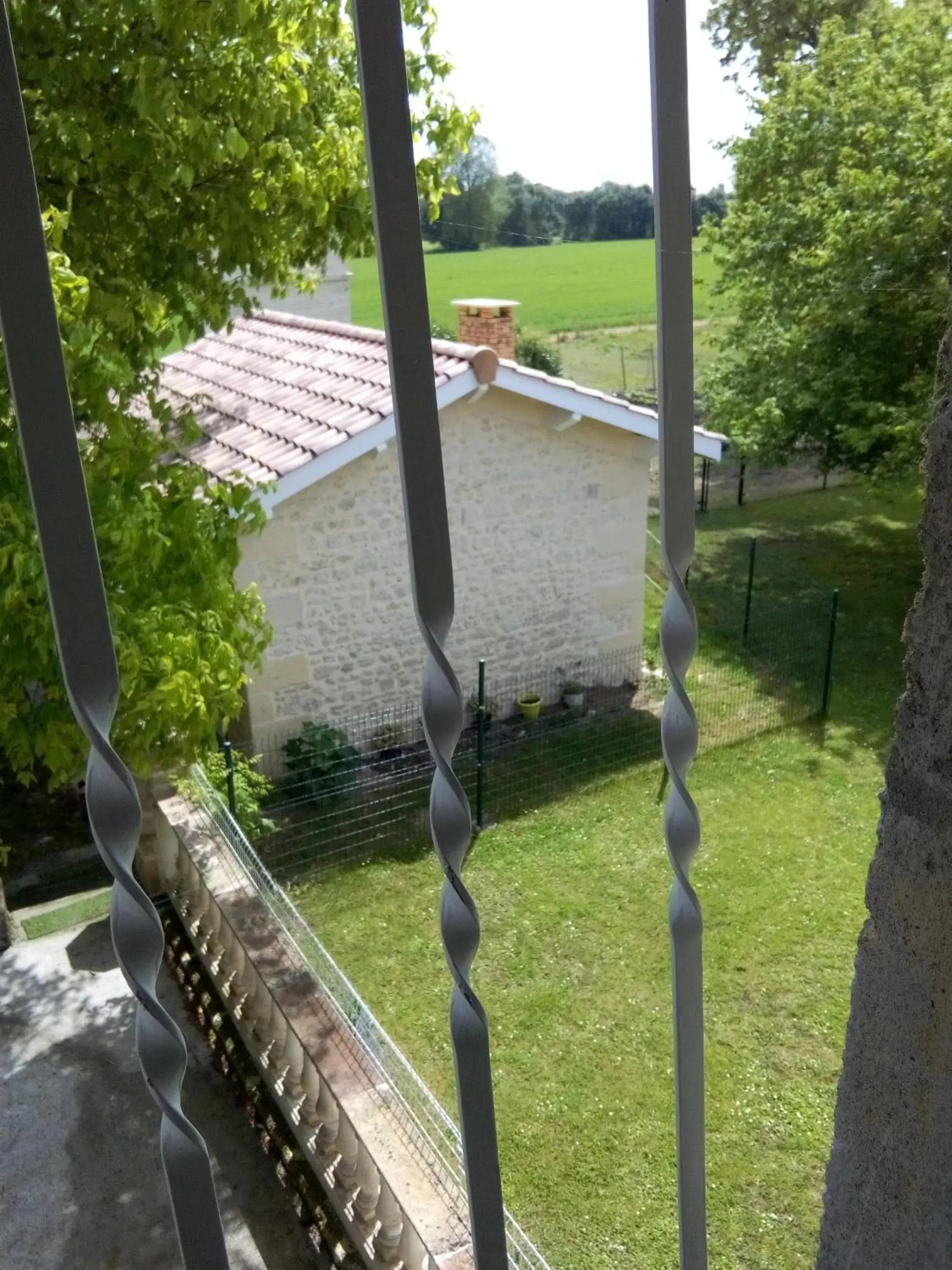 Garden view in Chambres d'Hôtes Château Pierre de Montignac