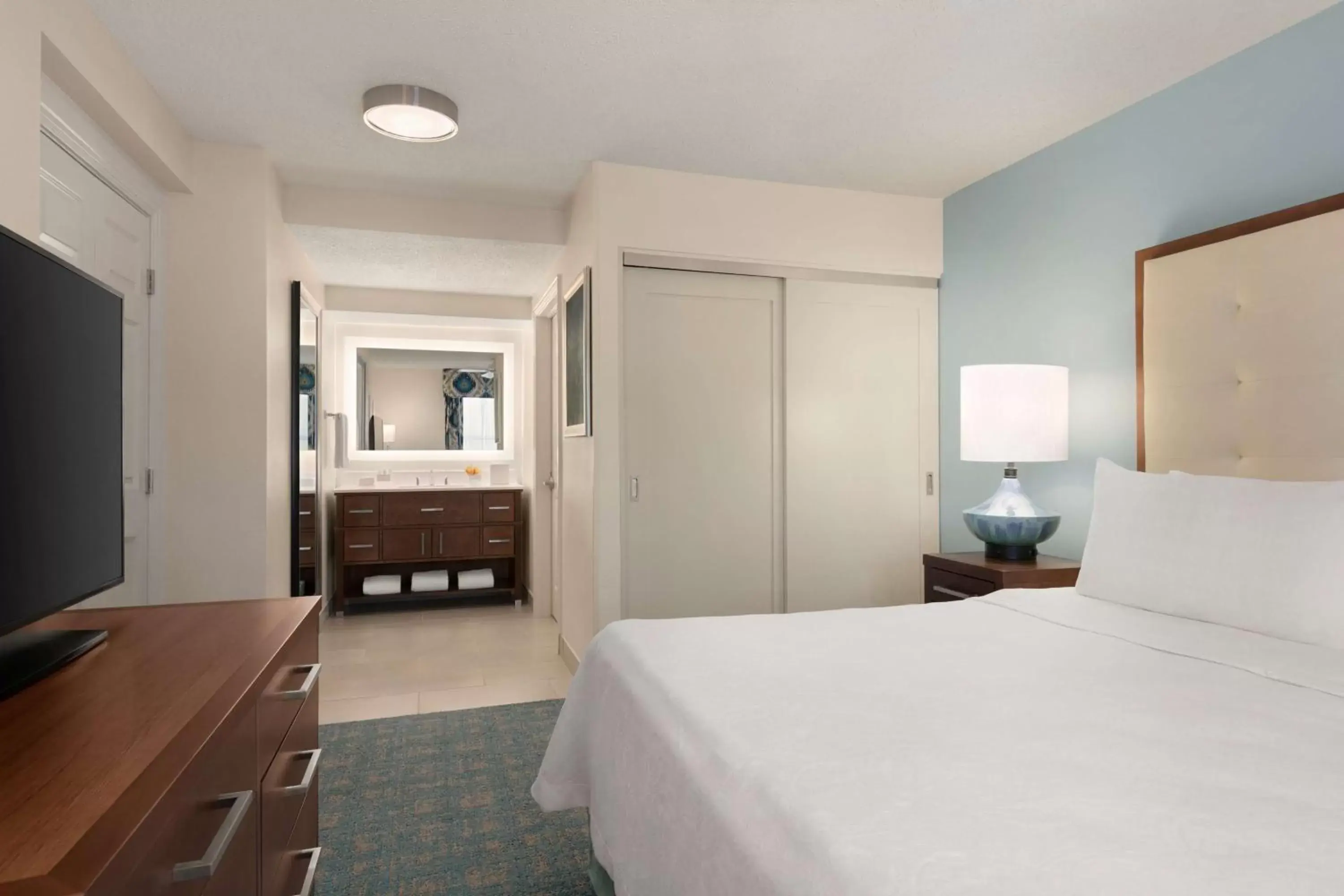 Bedroom, Bed in Homewood Suites by Hilton Fort Myers