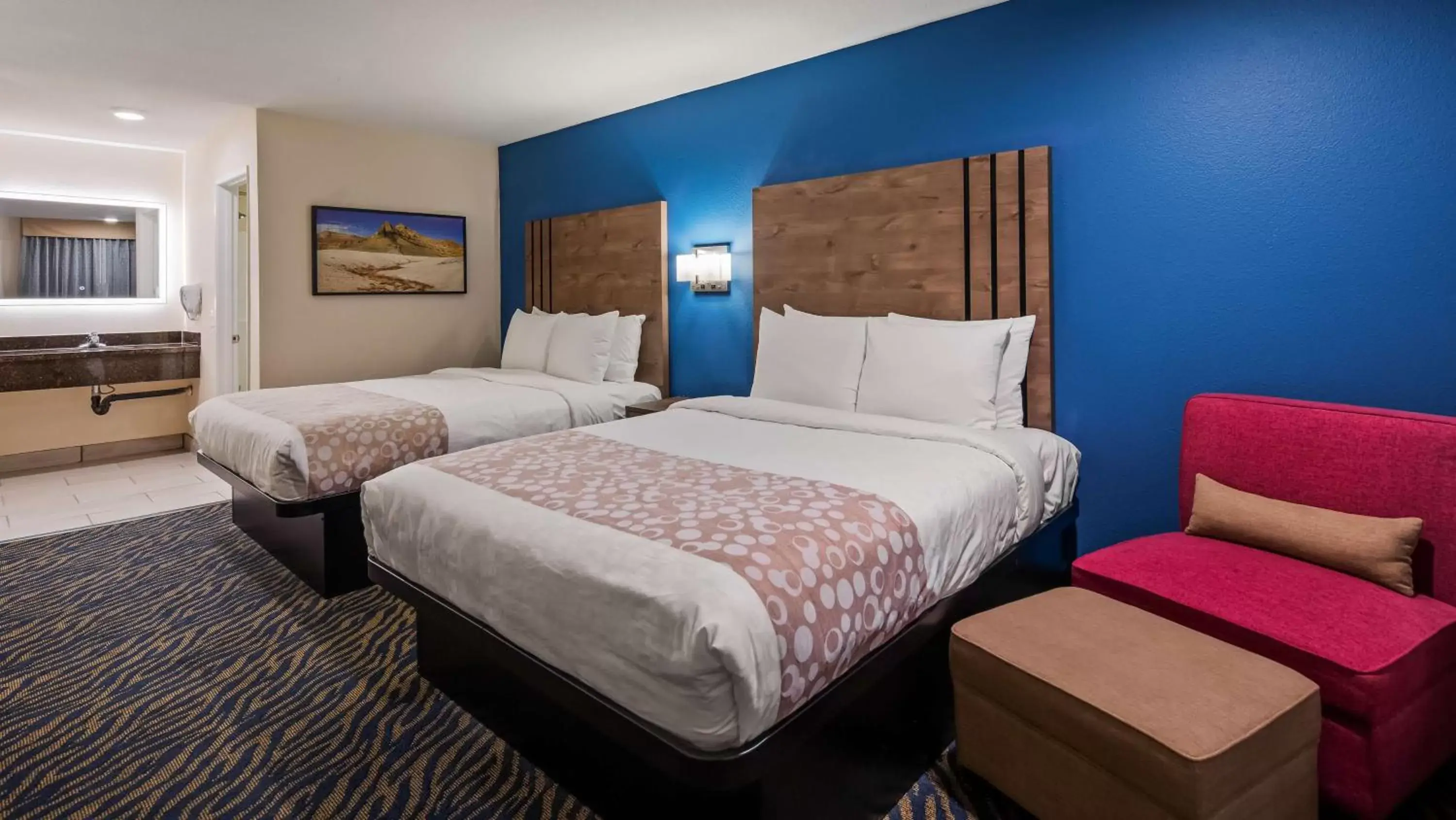 Bedroom, Bed in SureStay Plus Hotel by Best Western Hesperia Bedroom, Bed in SureStay Plus Hotel by Best Western Hesperia