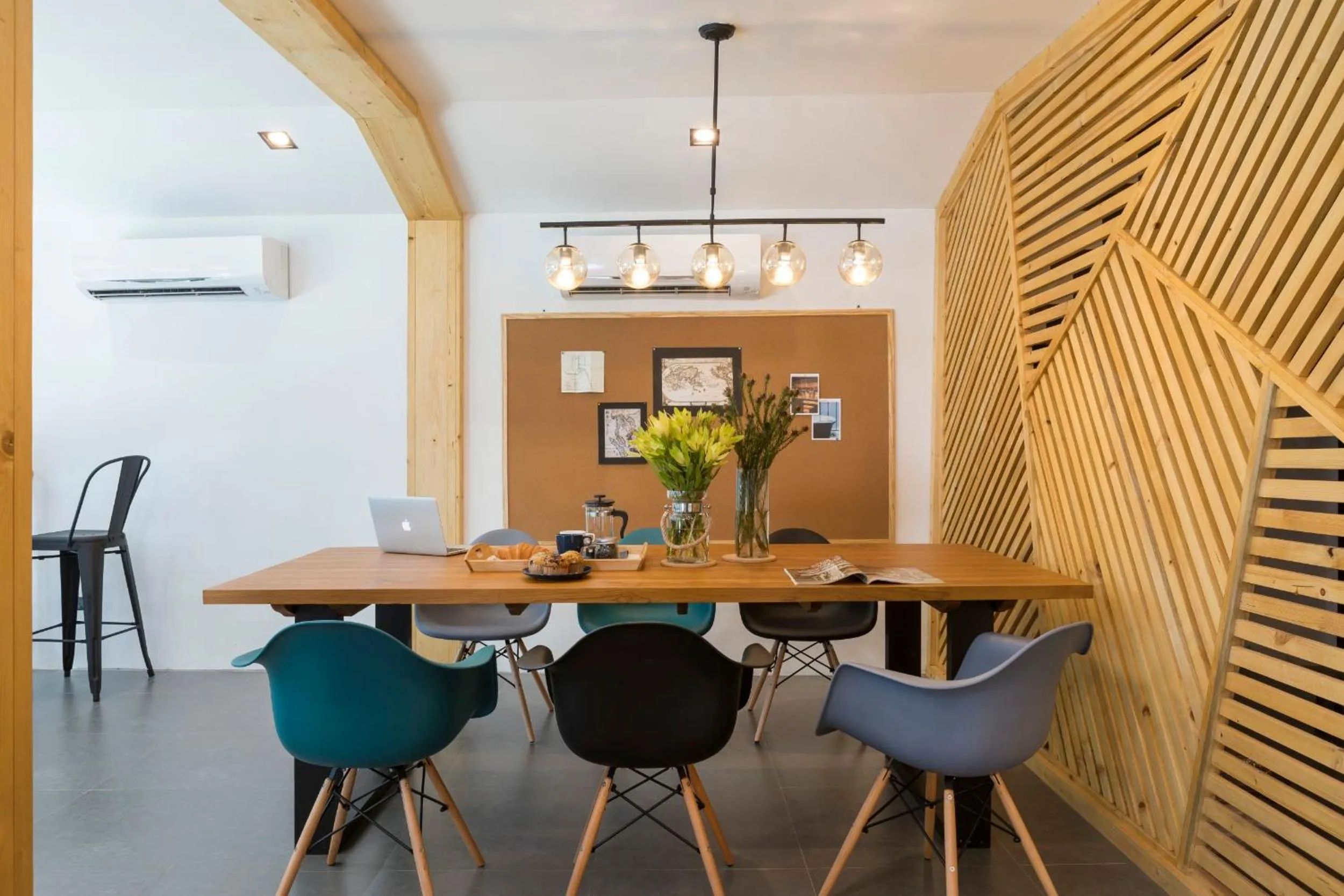 Decorative detail in Timber Hostel