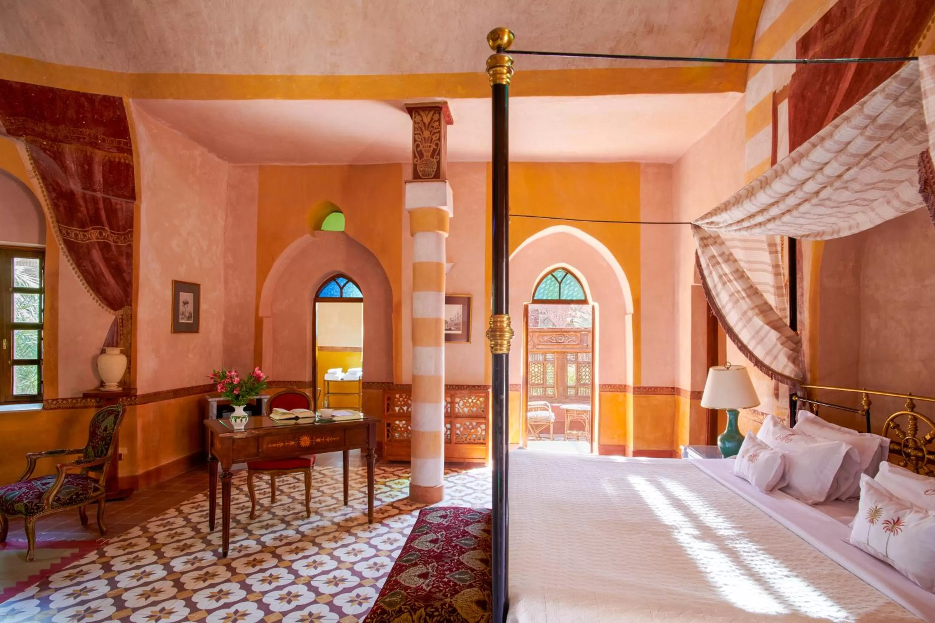 Living room, Bed in Al Moudira Hotel