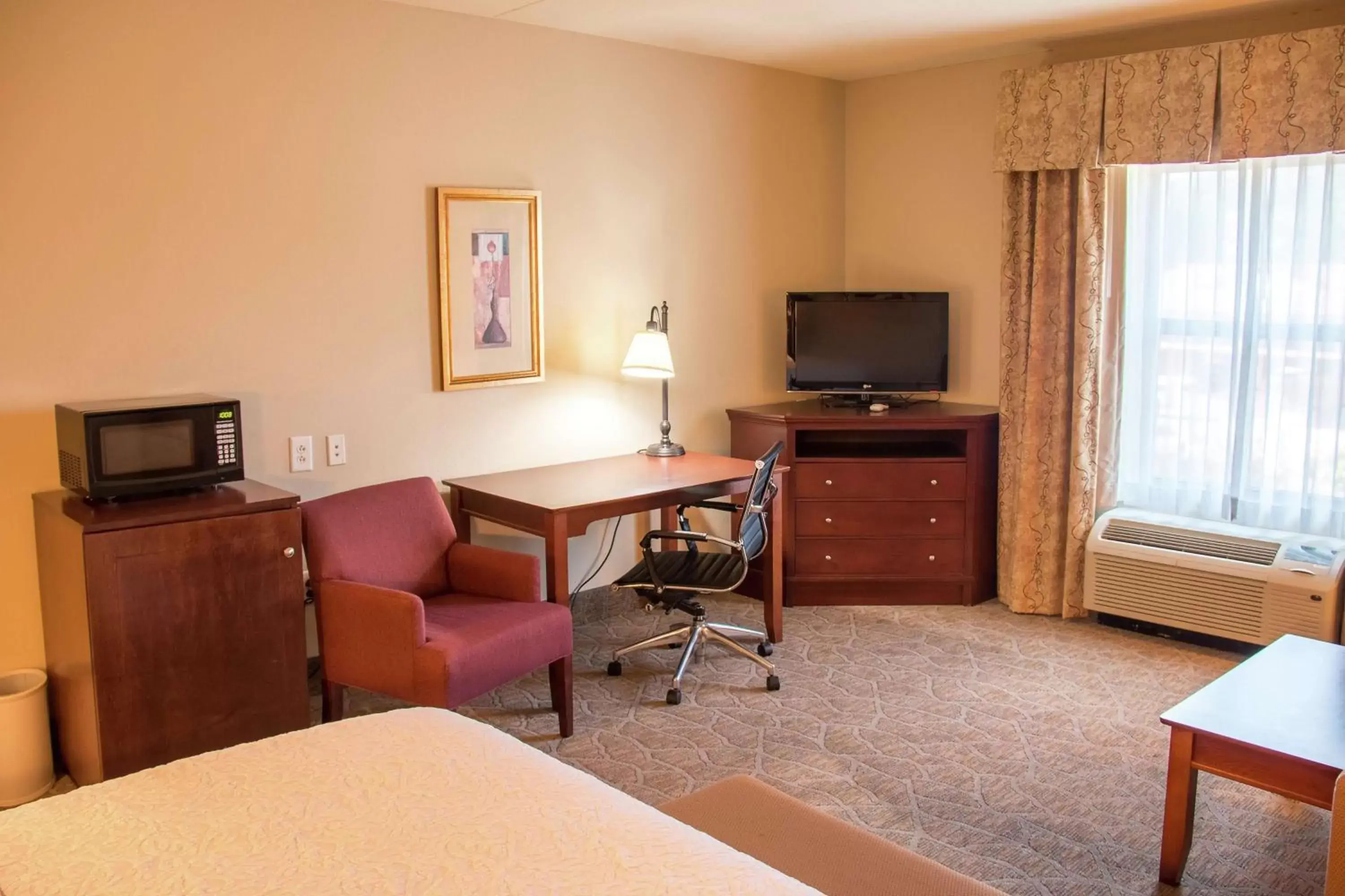 Bedroom, TV/Entertainment Center in Hampton Inn Murphy