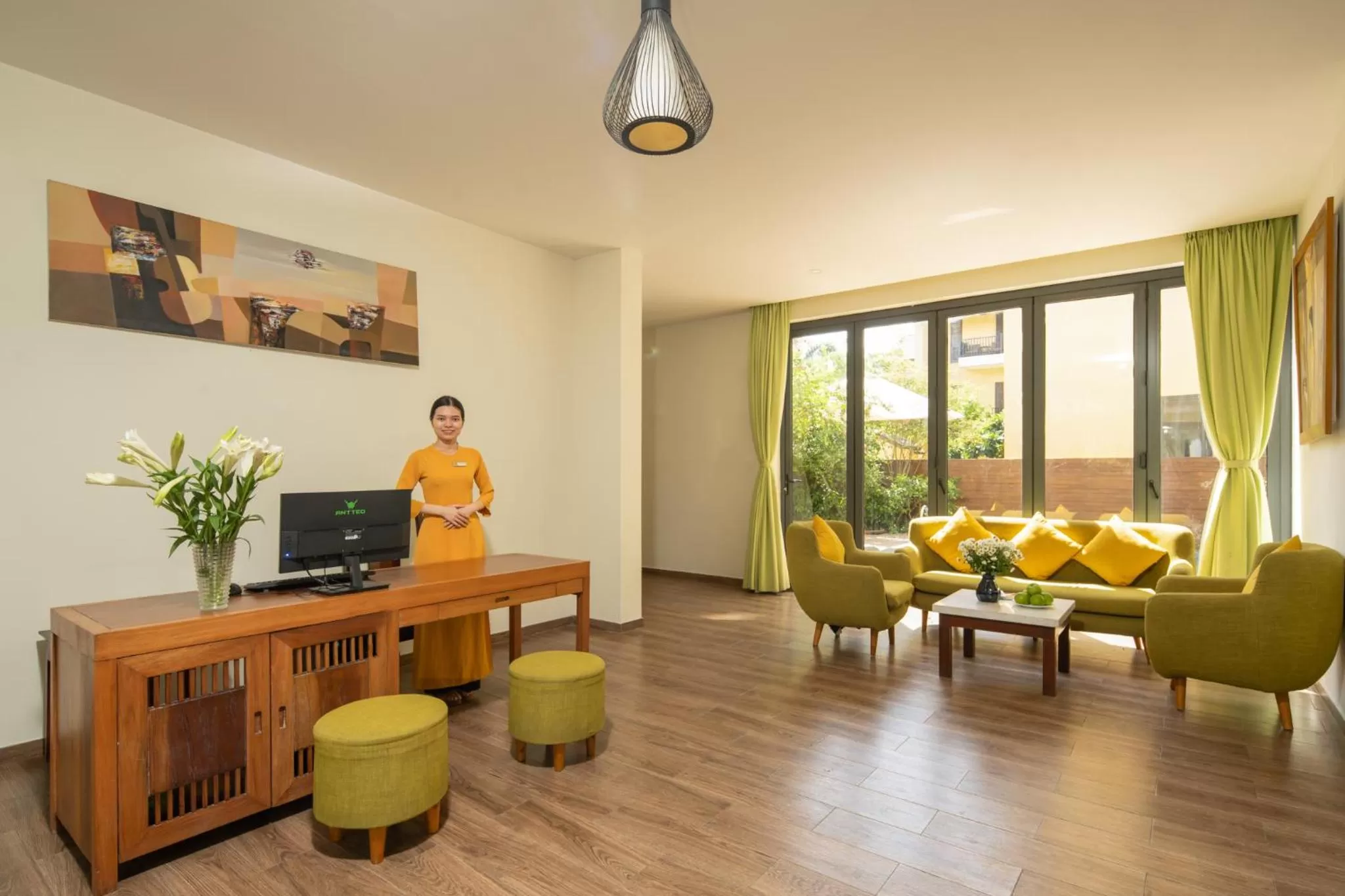 Living room in Palm Village Hoian - STAY 24H