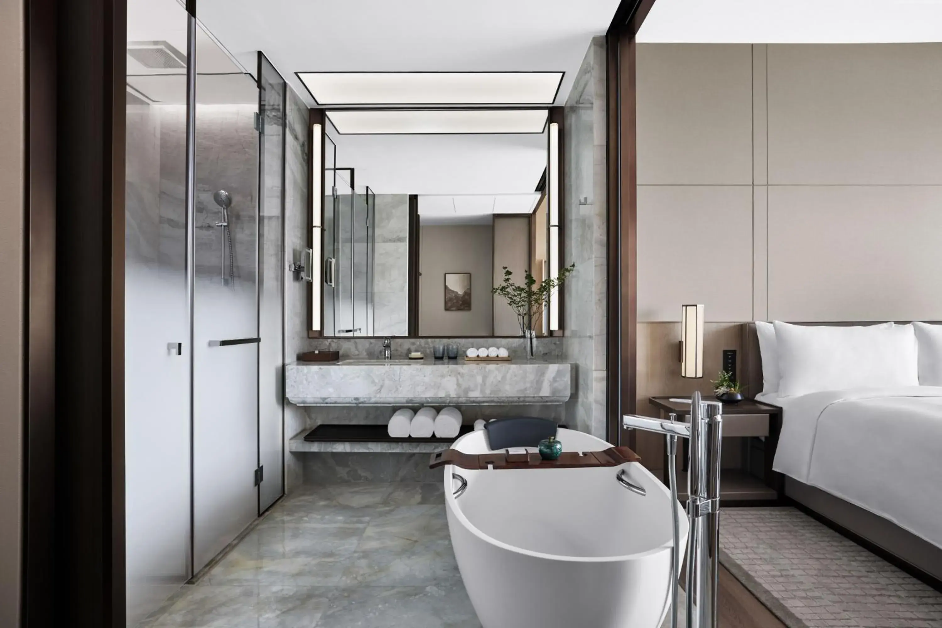 Executive, Executive lounge access, Guest room, 2 Doubles, City view in JW Marriott Hotel Changsha Executive, Executive lounge access, Guest room, 2 Doubles, City view in JW Marriott Hotel Changsha
