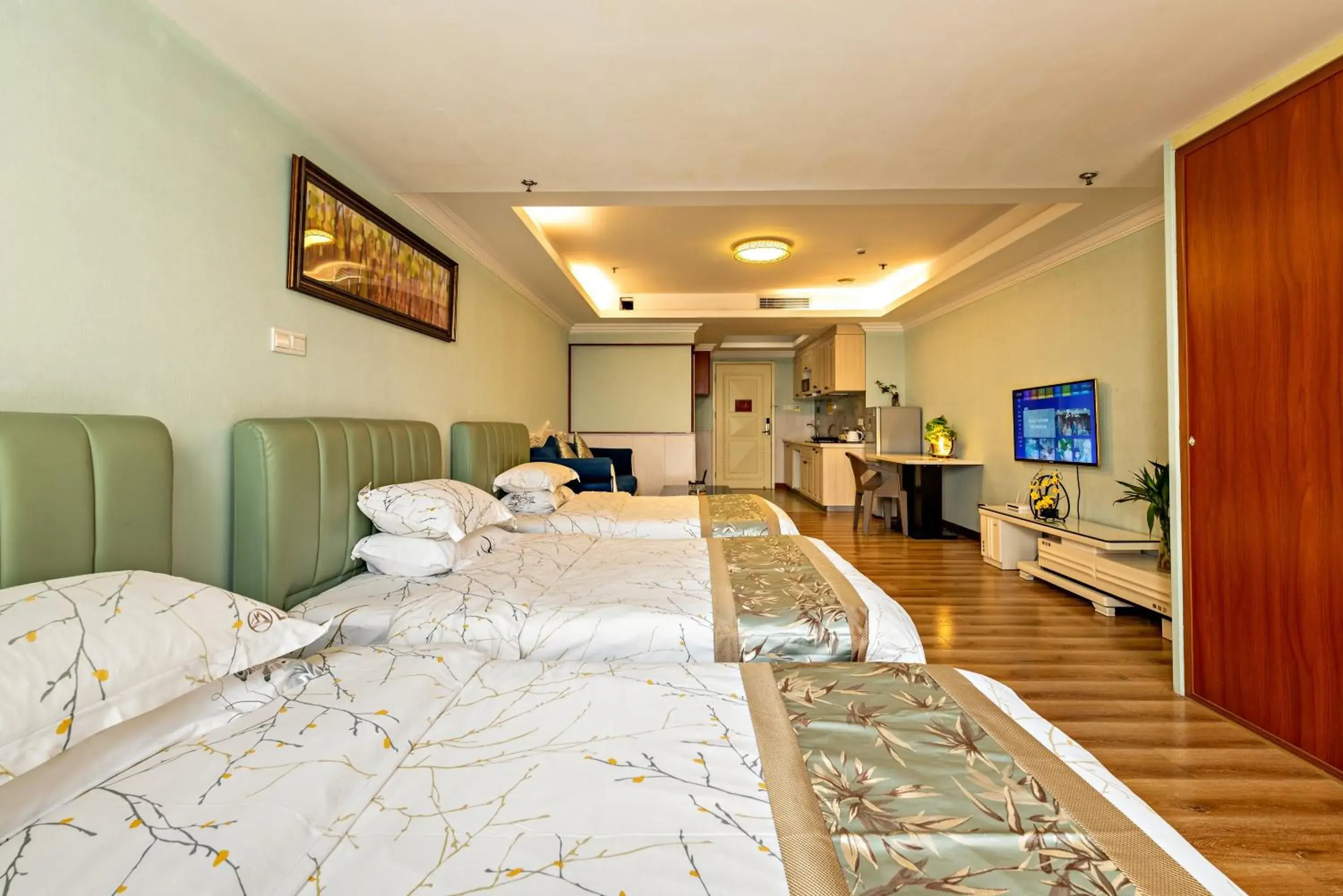 Bed in Guangzhou Manhattan International Apartment Zhengjia Branch