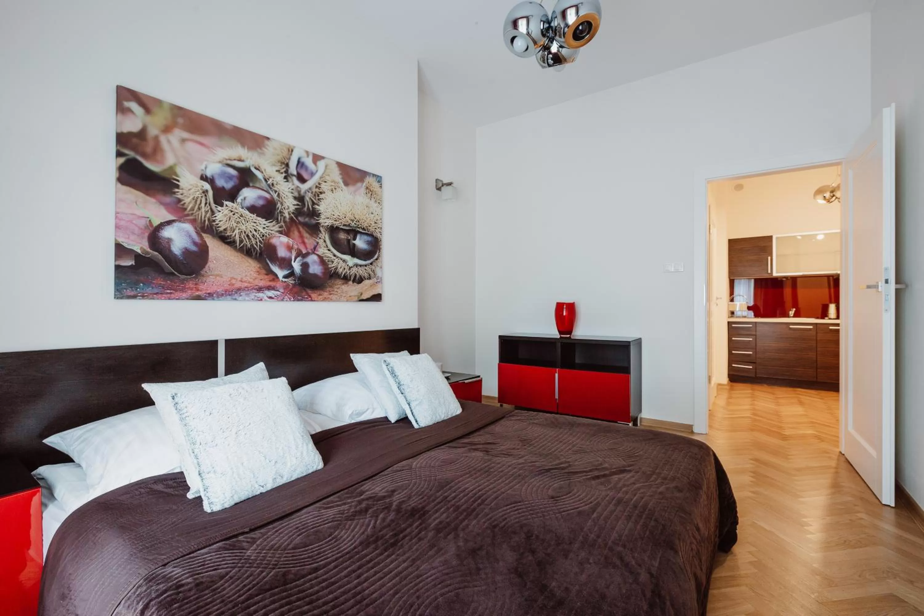 Bedroom, Bed in 4Seasons﻿ Apartments Cracow