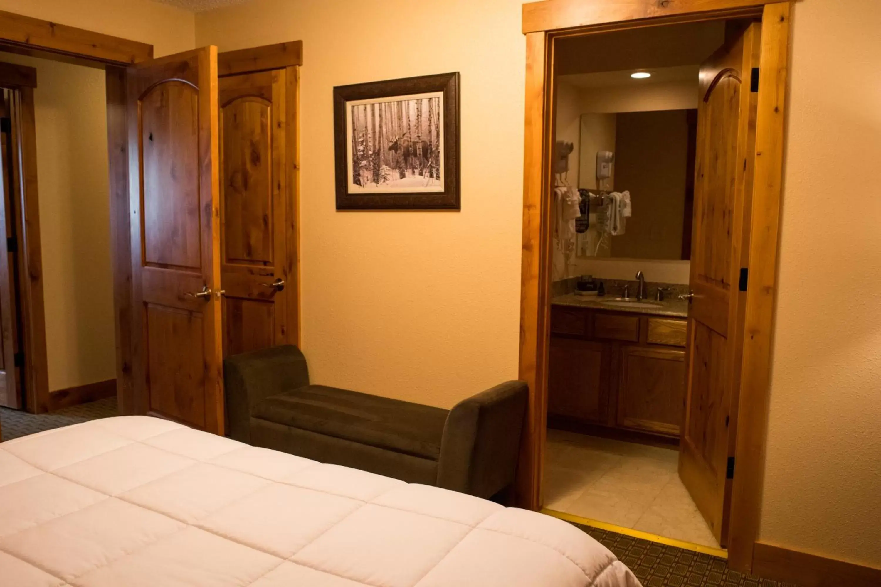 Bathroom, Bed in Silver Moon Inn