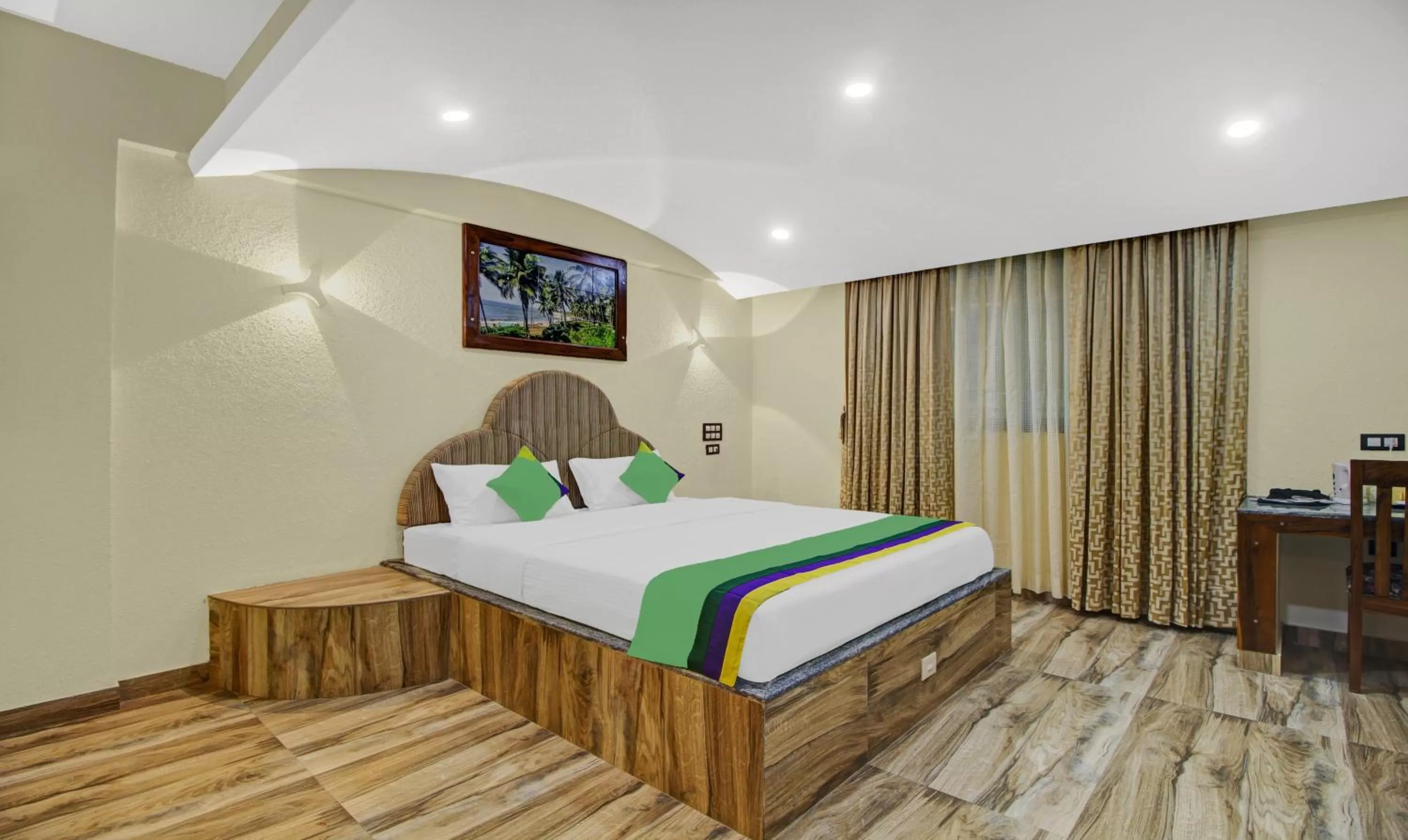 Bed in Treebo Majestic Palms, 2 Km From Colva Beach